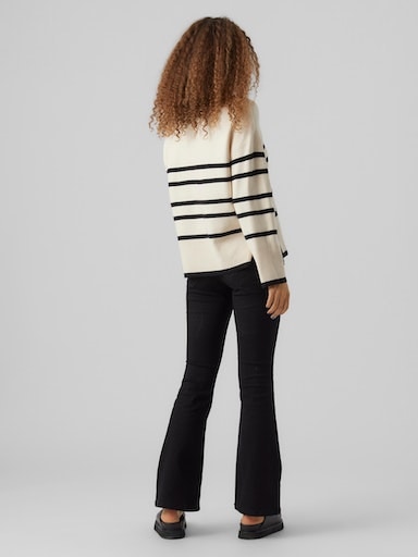 Vero Moda Rundhalspullover »VMSABA LS O-NECK STRIPE PULLOVER GA NOOS«, mit Streifenmuster