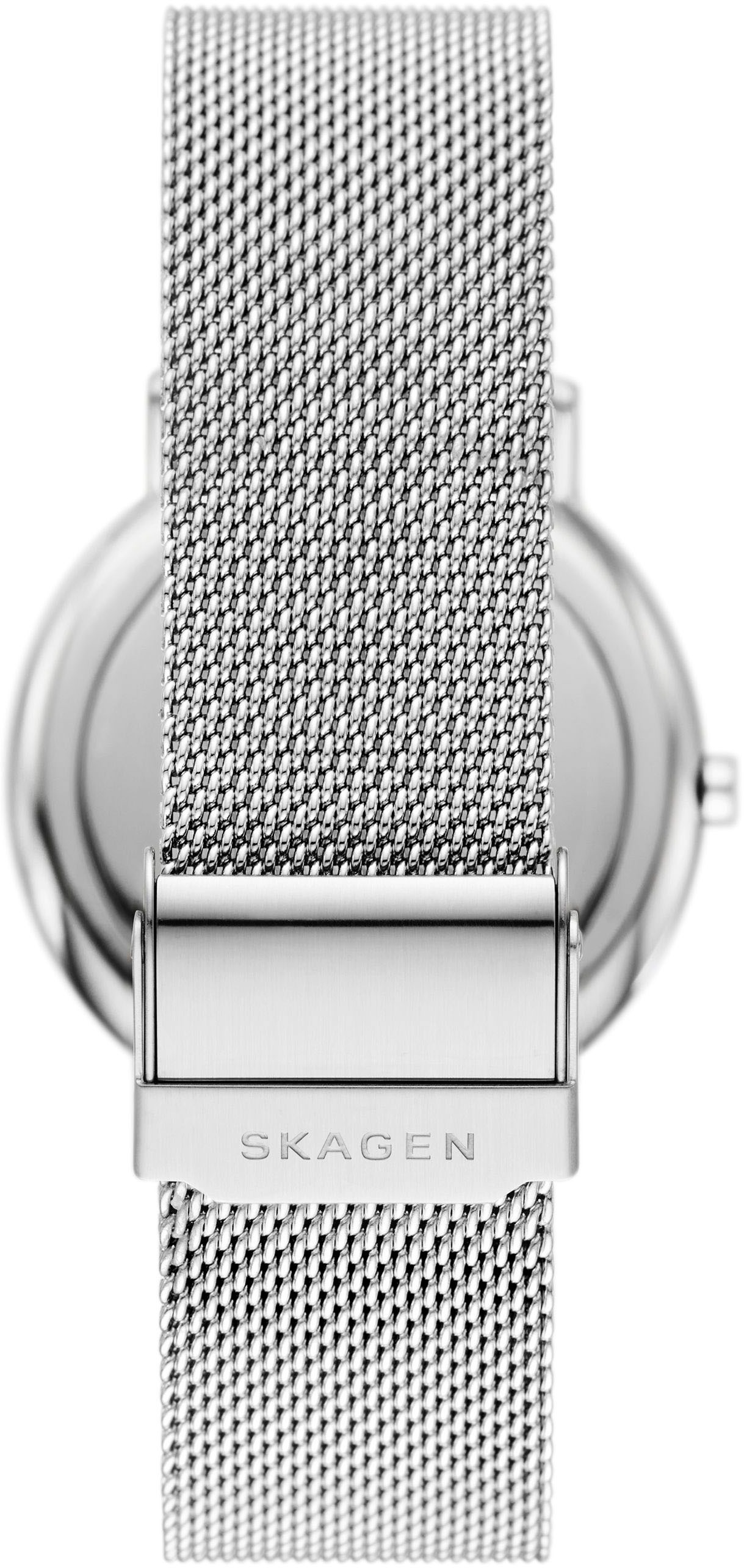 Skagen Quarzuhr »SIGNATUR«, Armbanduhr, Herrenuhr, Damenuhr, analog, Edelstahlarmband