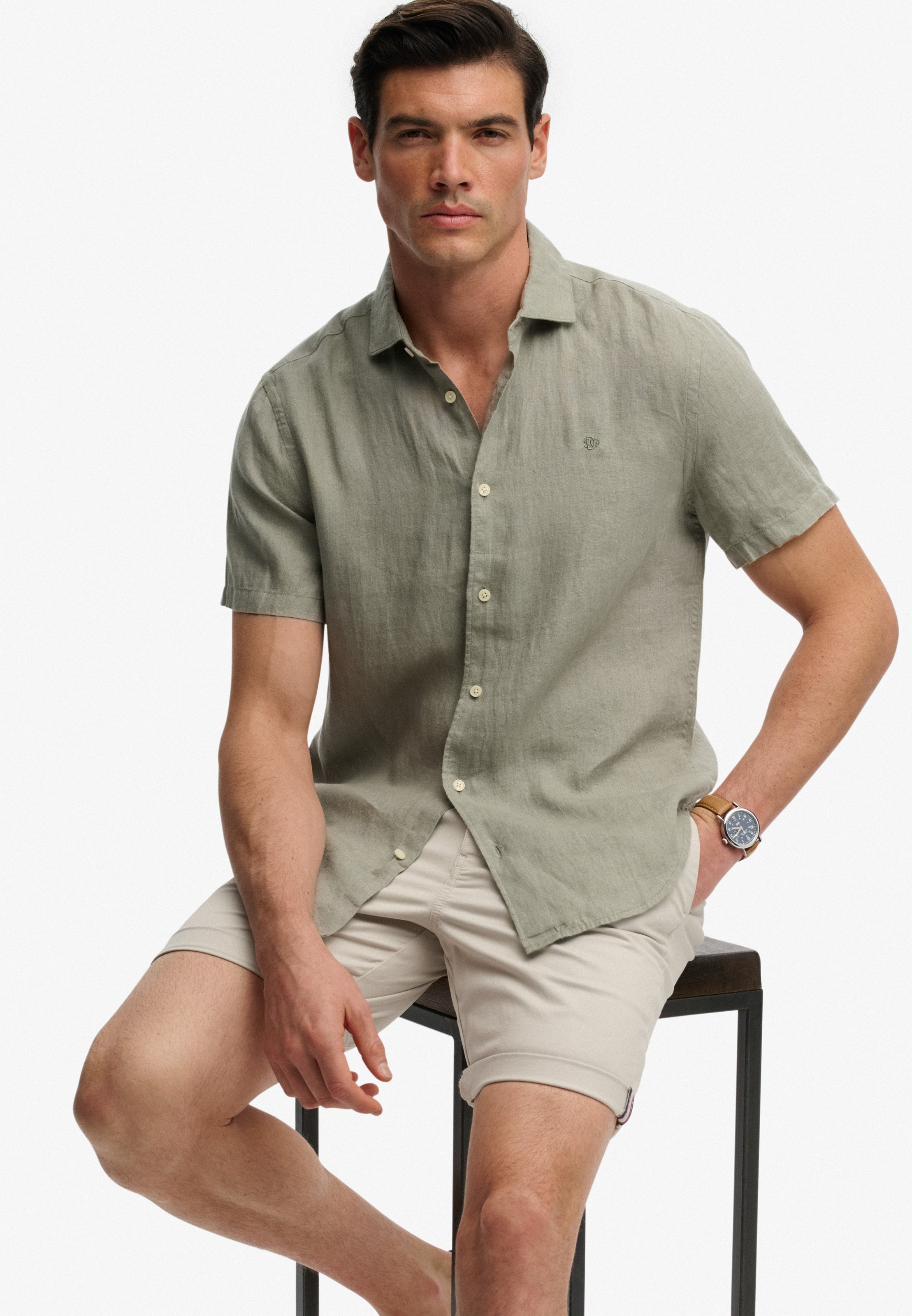 Superdry Leinenhemd »RIVIERA S/S LINEN SHIRT« aus 100% Leinen
