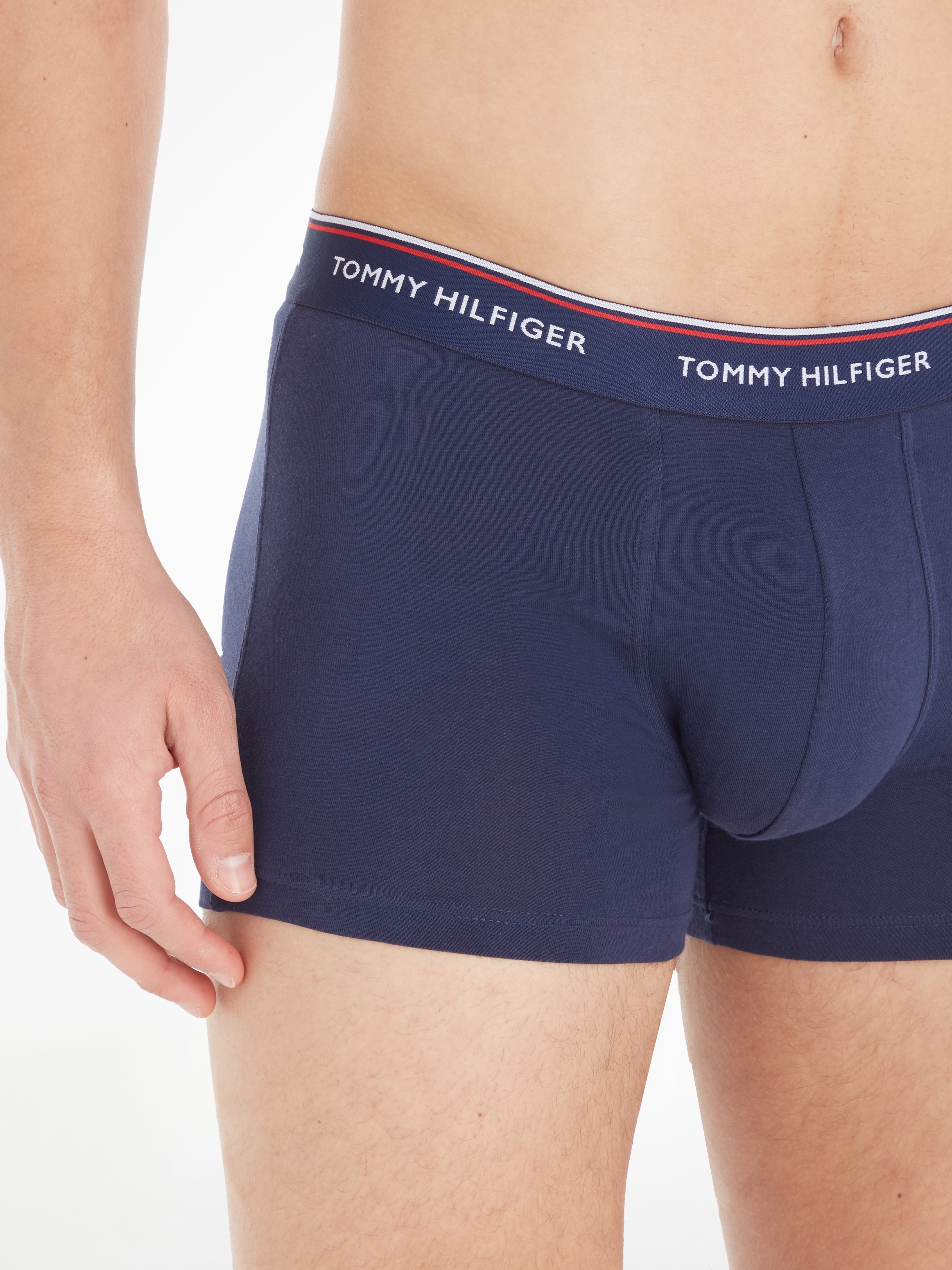 Tommy Hilfiger Underwear Trunk, (3 St.), mit Streifen und Logo-Schriftzug im Webbund