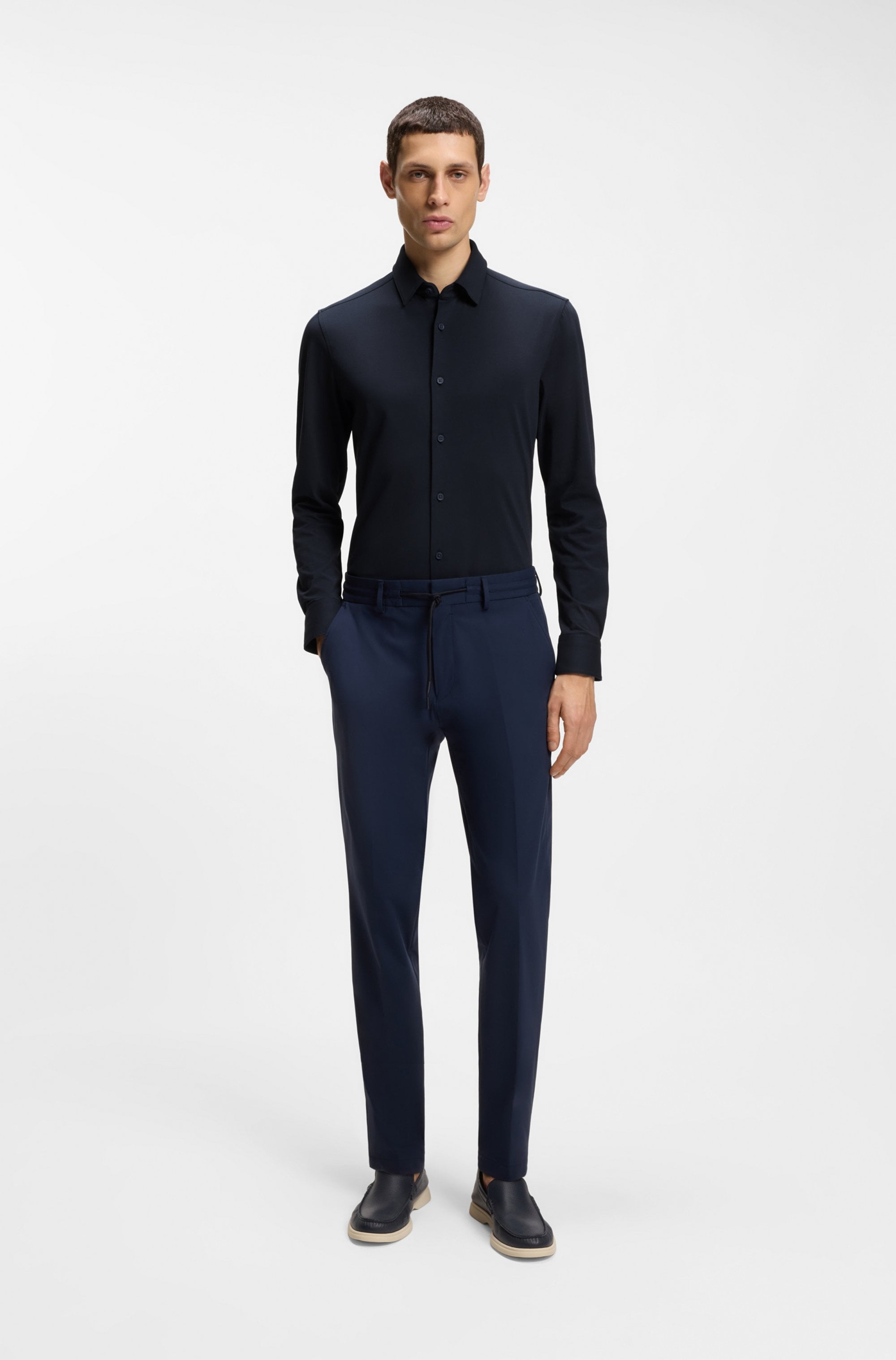 BOSS Businesshemd »HANK« Kentkragen, Slim Fit, Baumwoll-Mix mit Performance-Stretch