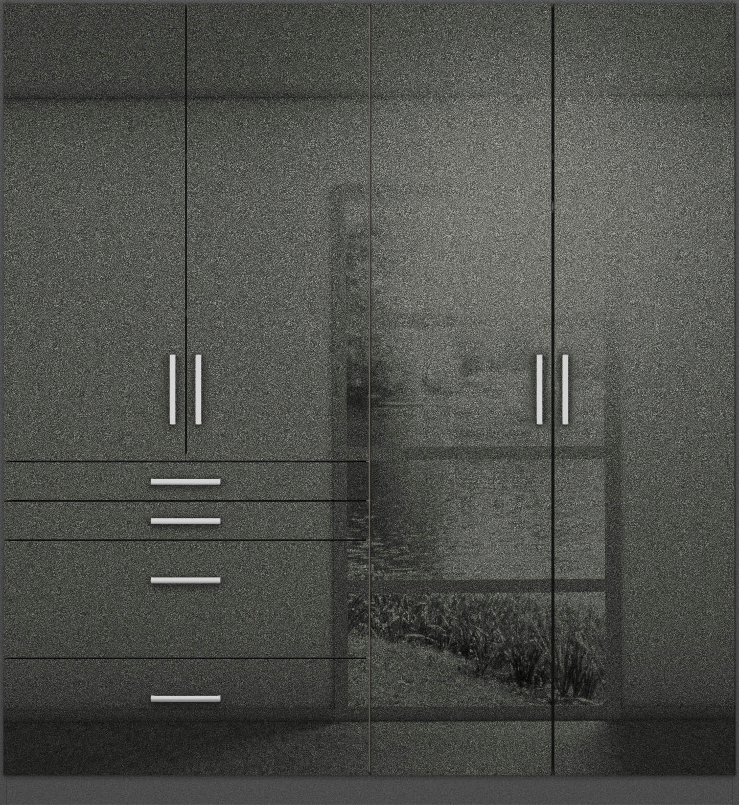 rauch Schrank-Set »Kleiderschrank Schrank Garderobe Garderobenschrank Eckschrank HOMBURG«, viel Stauraum, oberer Schubkasten mit Einteilung MADE IN GERMANY