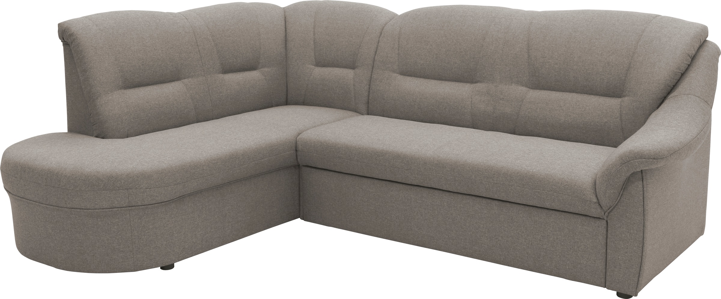 DOMO collection Ecksofa »Faenza für kleine Räume, Stellmaße 232,176cm, komfortabel, L-Form«, mit Ottomane, zeitlos, elegante Armlehnen, wahlweise mit Bettfunktion