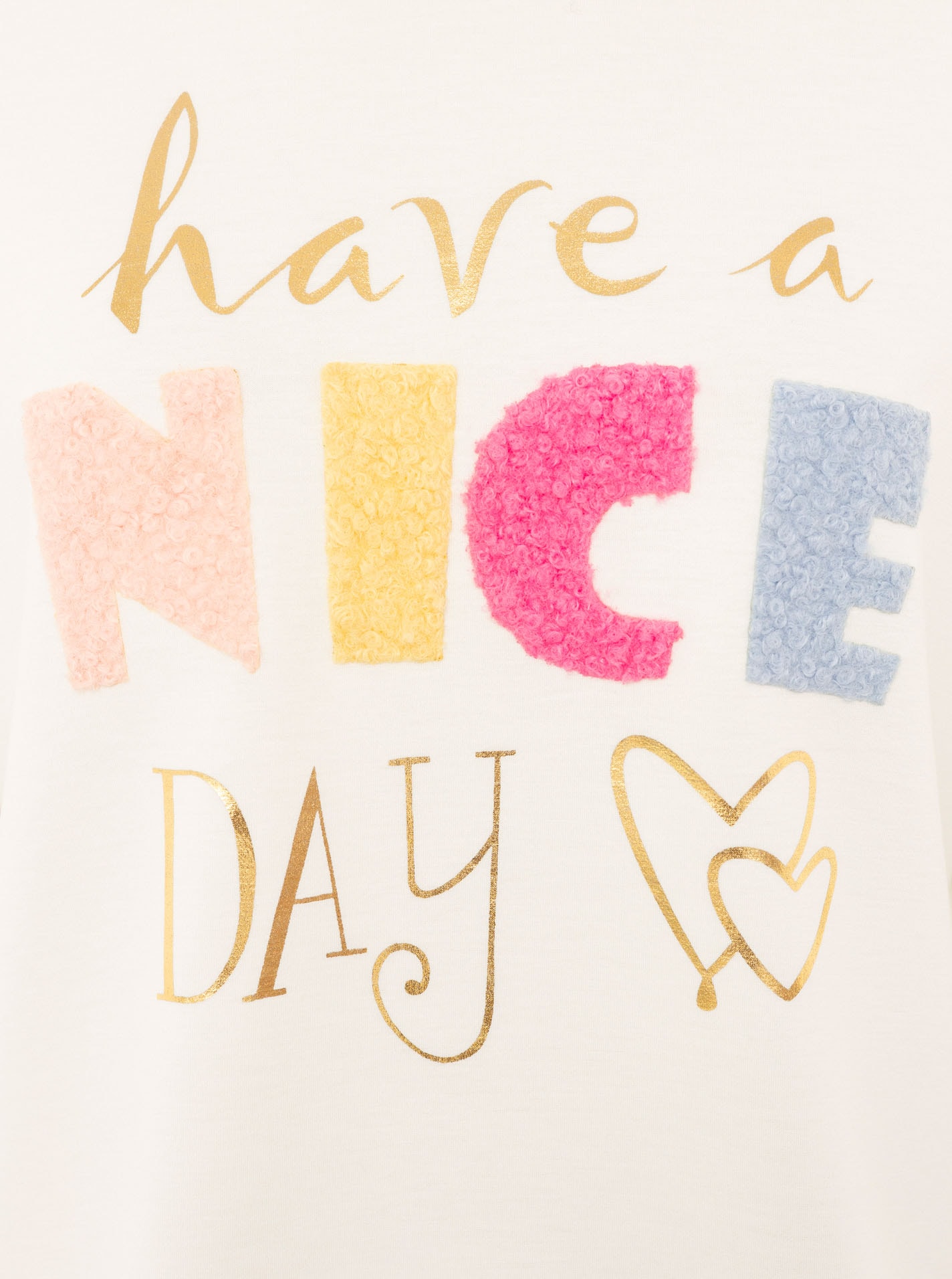 Zwillingsherz Hoodie »"Nice Day"«, Kapuze, lange Ärmel, elastische Bündchen, großer Neon-Print
