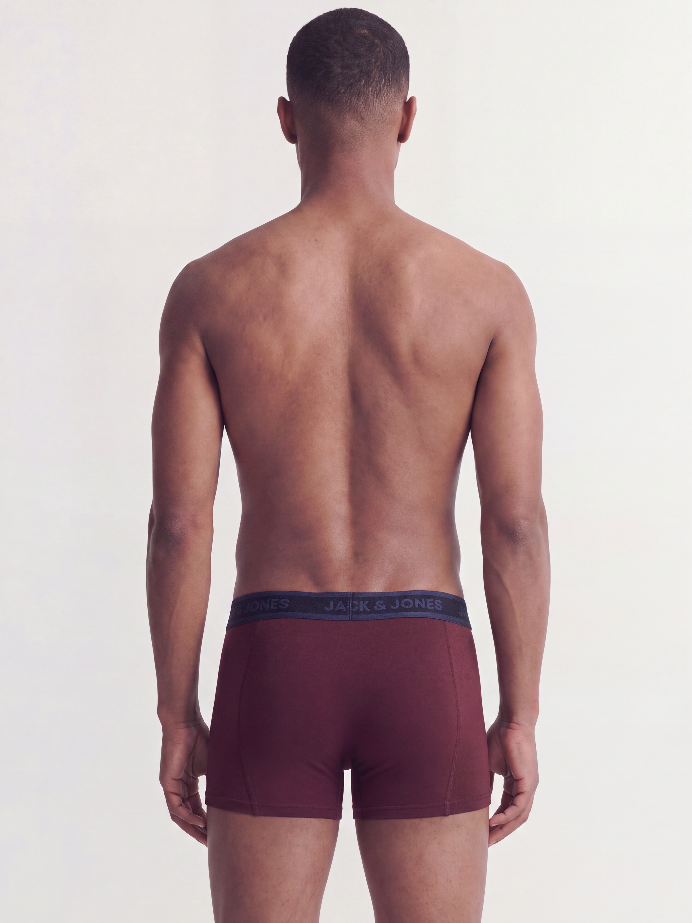 Jack & Jones Trunk »JACMAGNUS SOLID TRUNKS 5 PACK STYD« Packung, 5 Stk. Baumwollmischung, Logobund