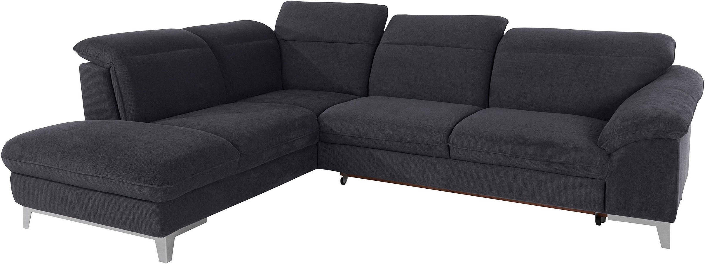 COTTA Polstergarnitur »Teresa L-Form«, (Set), Set bestehend aus: Ecksofa mit Kopfteilverstellung & Hocker