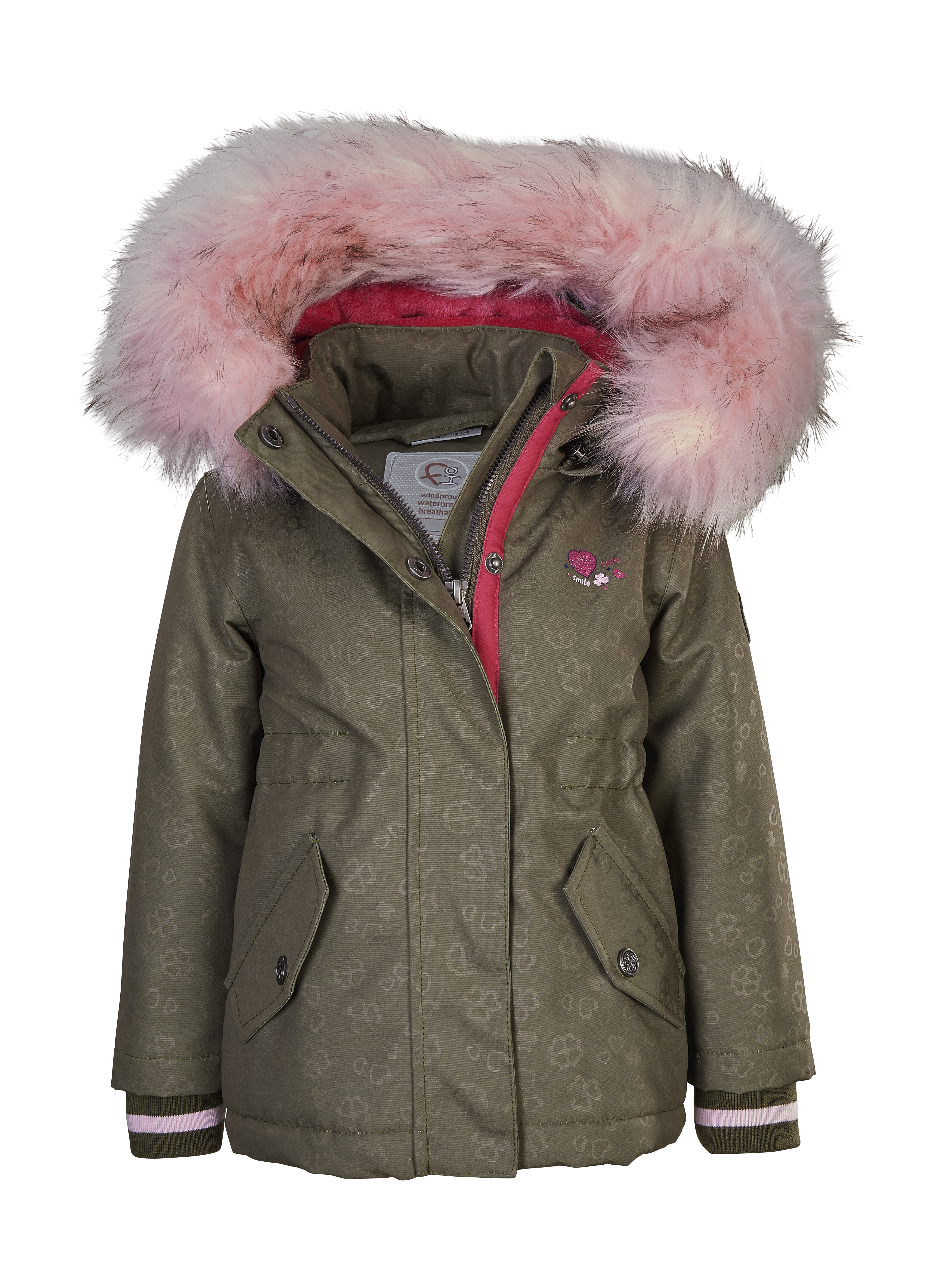 First Instinct By Killtec Parka »FIW 20 MNS PRK« Wasser- und winddichter Parka mit fröhlichem Print und Fleece-Futter in grün, Größe 98/104