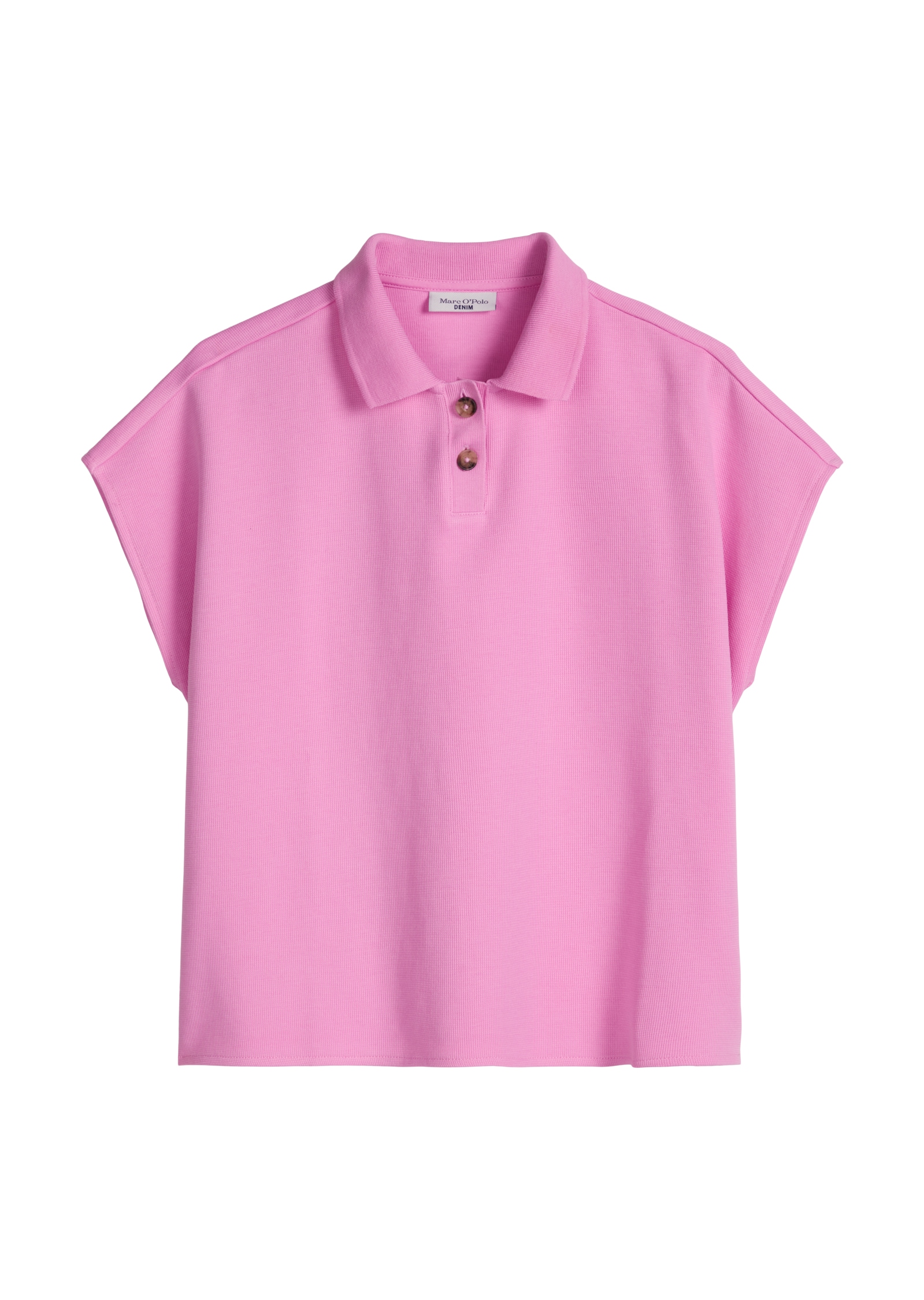 Marc O'Polo DENIM Poloshirt ärmellos wide aus Organic Cotton