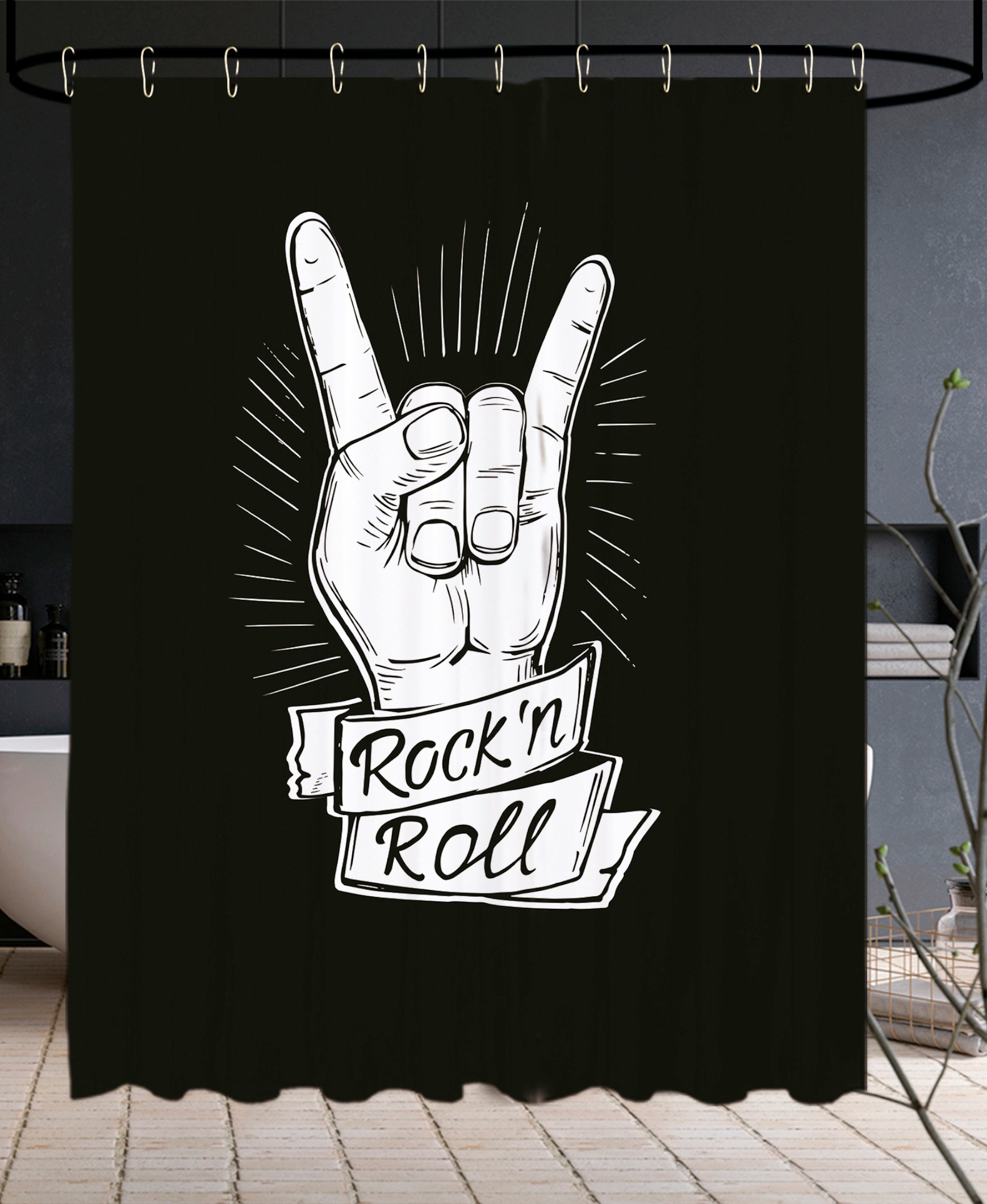Sanilo Duschvorhang »Rock ’n’ Roll«, Breite 180 cm, Höhe 200 cm