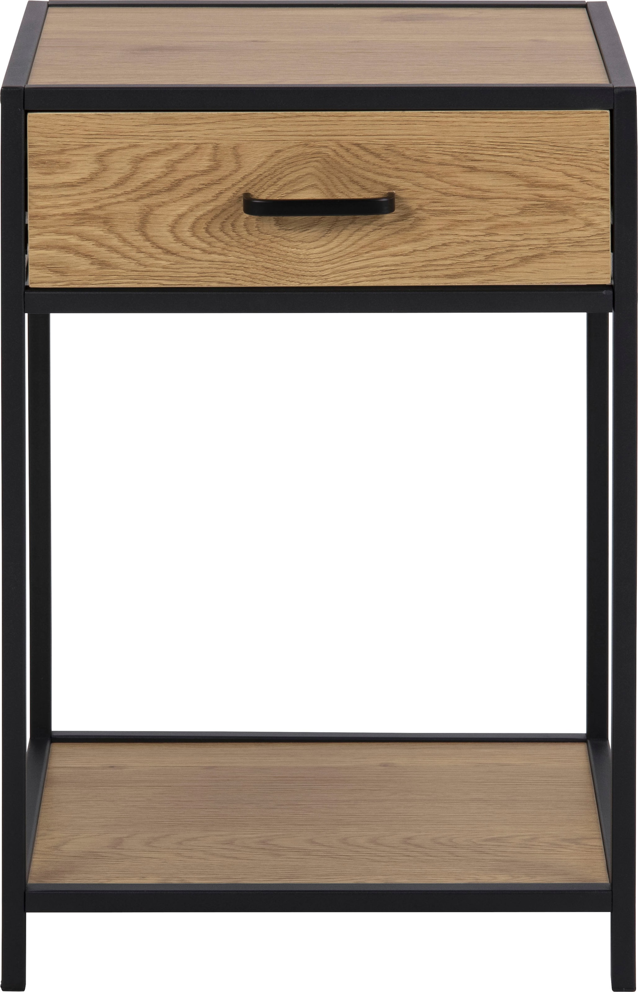 ACTONA GROUP Nachttisch, Metallgestell, Industrie-Look, Schublade und Einlegeboden, H: 63 cm