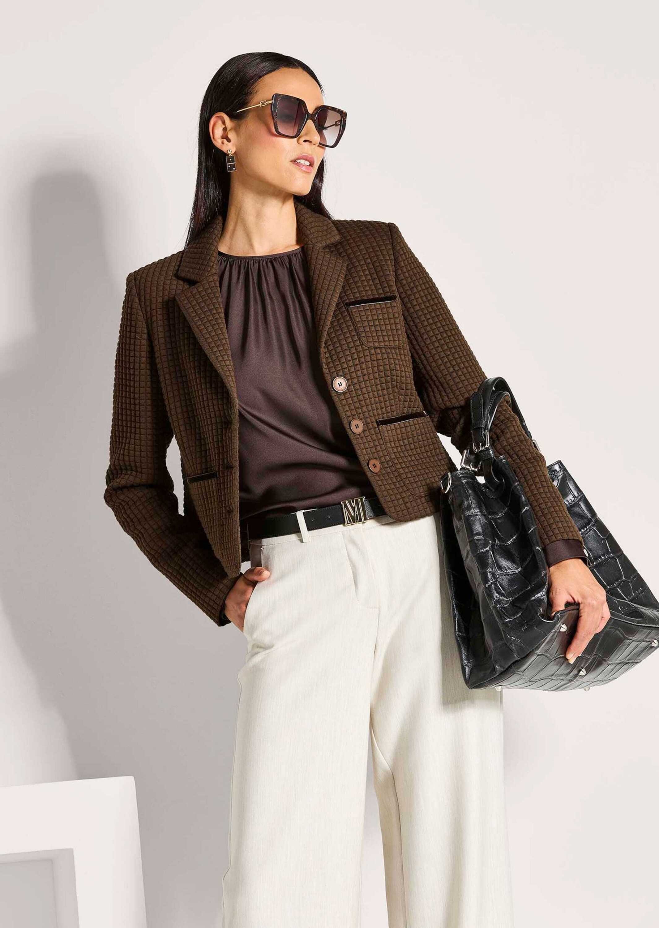 MADELEINE Jackenblazer »Kurzblazer Moderner Blazer mit Waffelstruktur« Strucktur Jersey, Waffeloptik