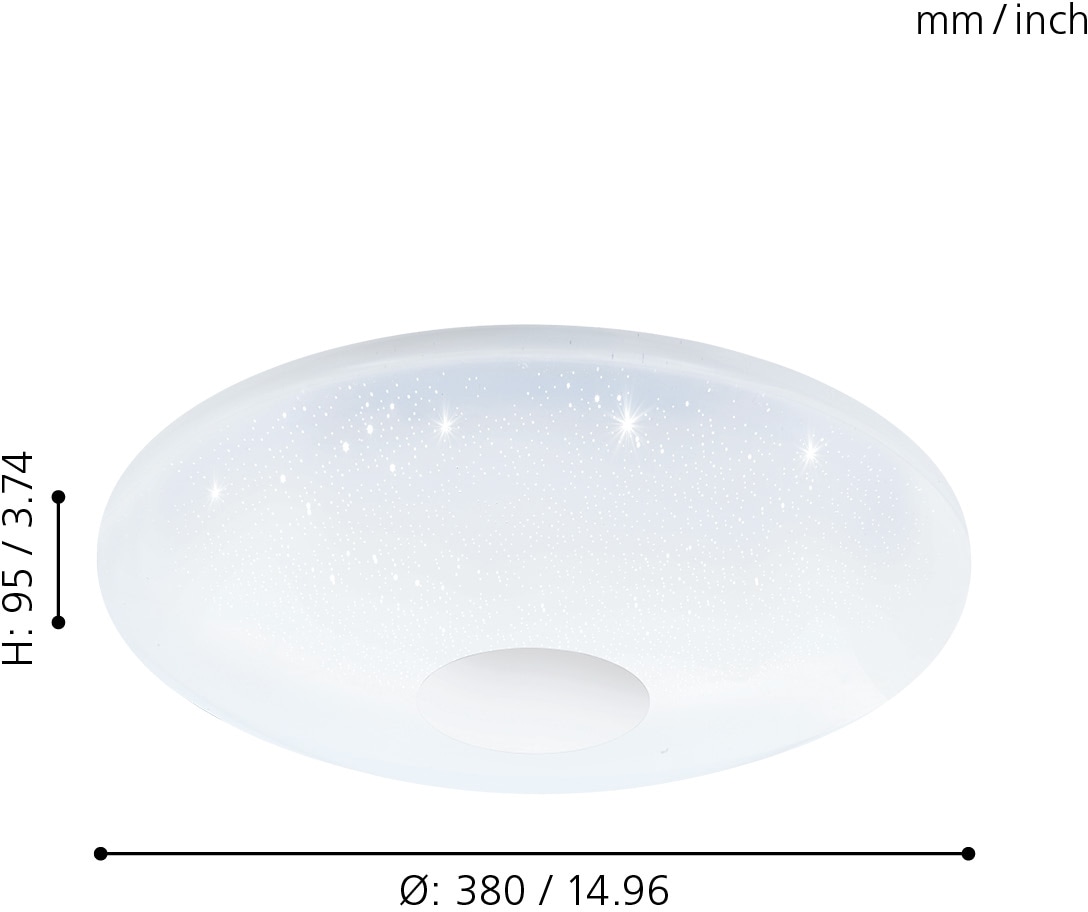 EGLO LED Deckenleuchte »VOLTAGO-C«, 1 flammig, Leuchtmittel LED-Board | LED fest integriert, EGLO CONNECT, Steuerung über APP + Fernbedienung, BLE, CCT, RGB