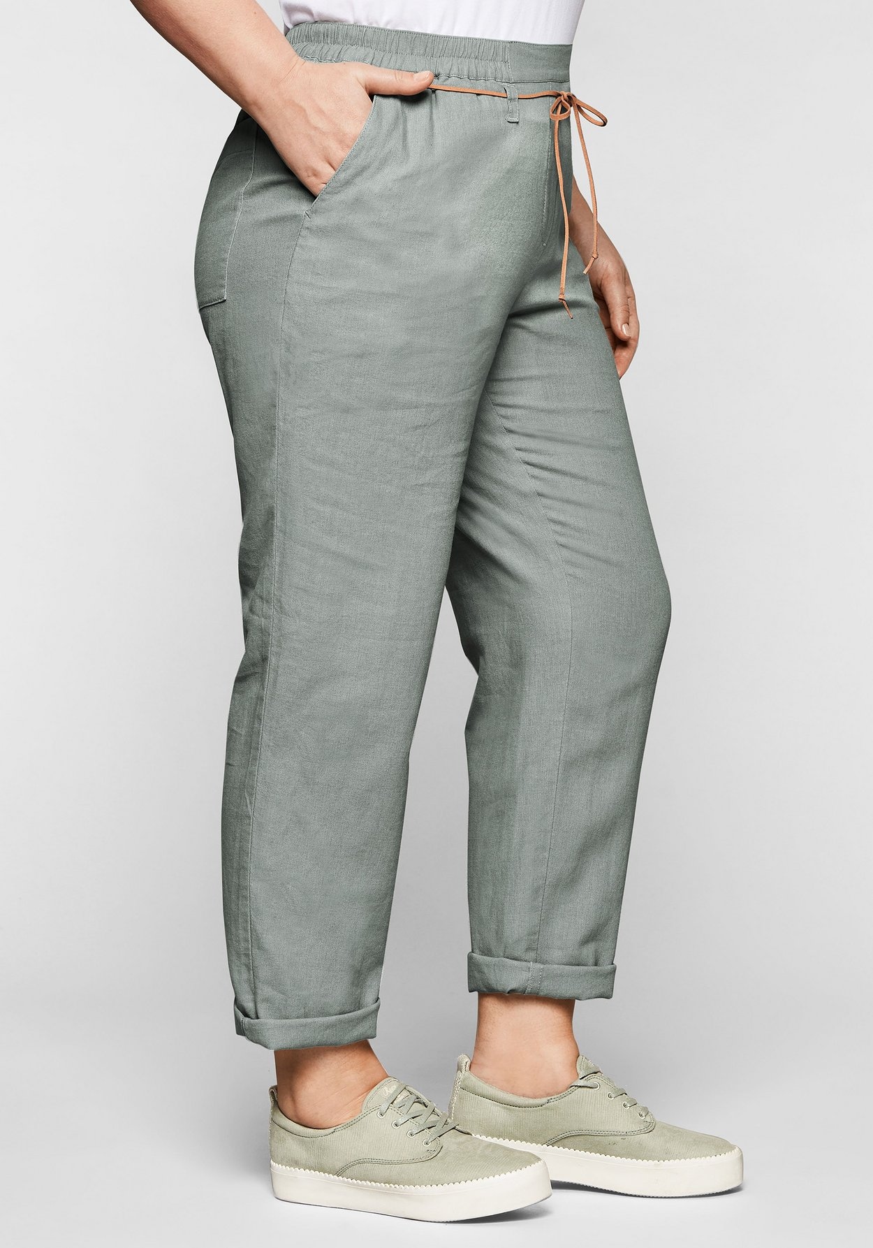 Sheego Schlupfhose »Schlupfhose im Leinen-Mix«