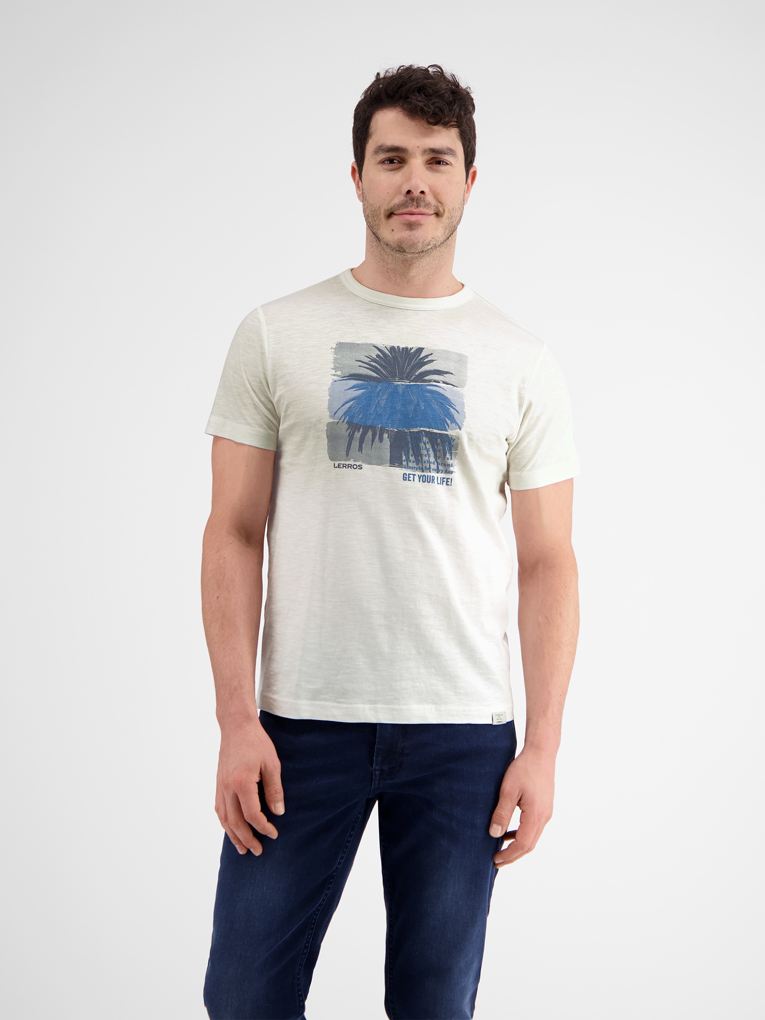 LERROS T-Shirt »LERROS Rundhals T-Shirt mit Fotoprint«