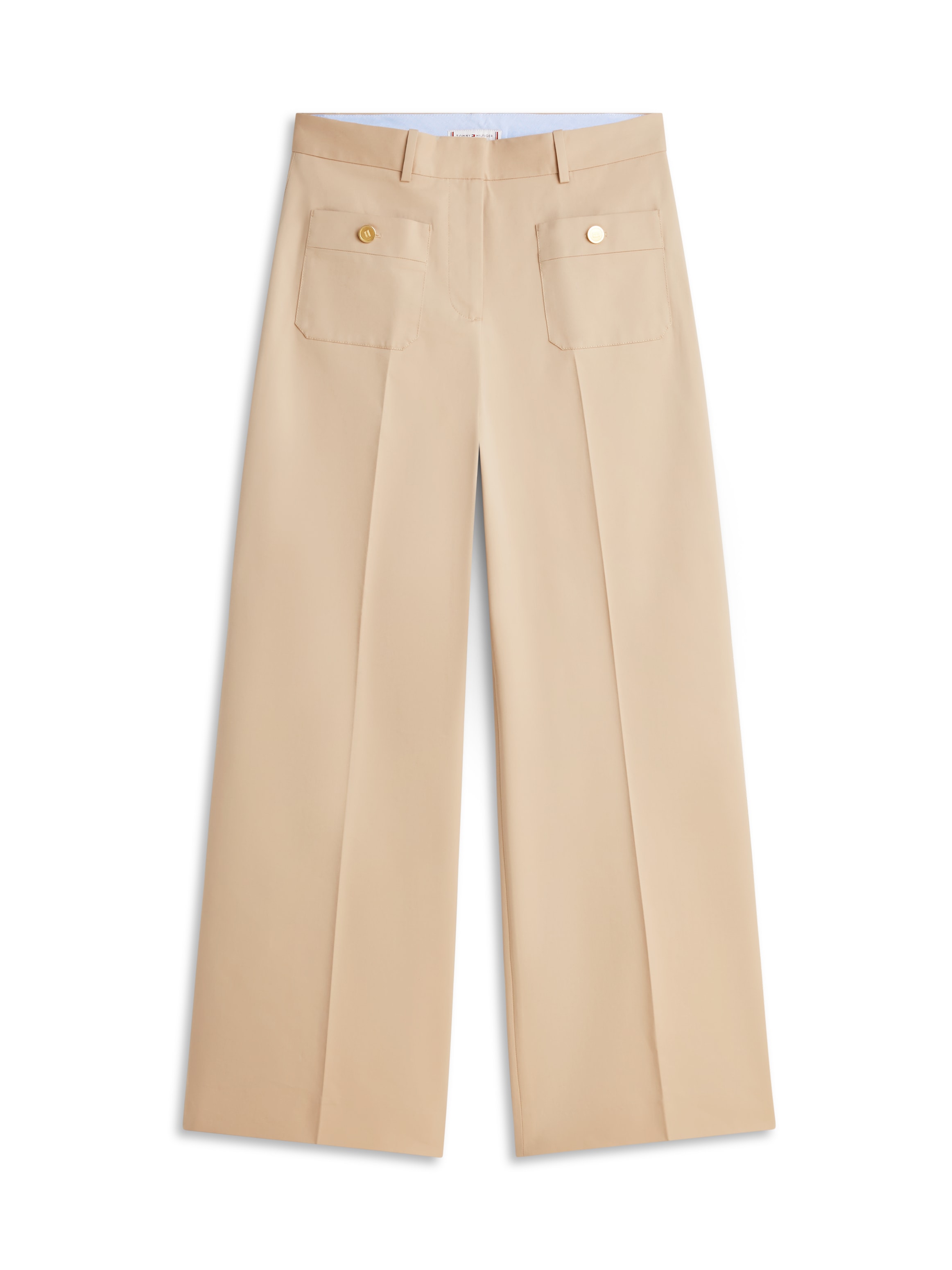 Tommy Hilfiger Chinohose »PREPPY COTTON WIDE LEG CHINO«  mit Bügelfalten, Mid Rise
