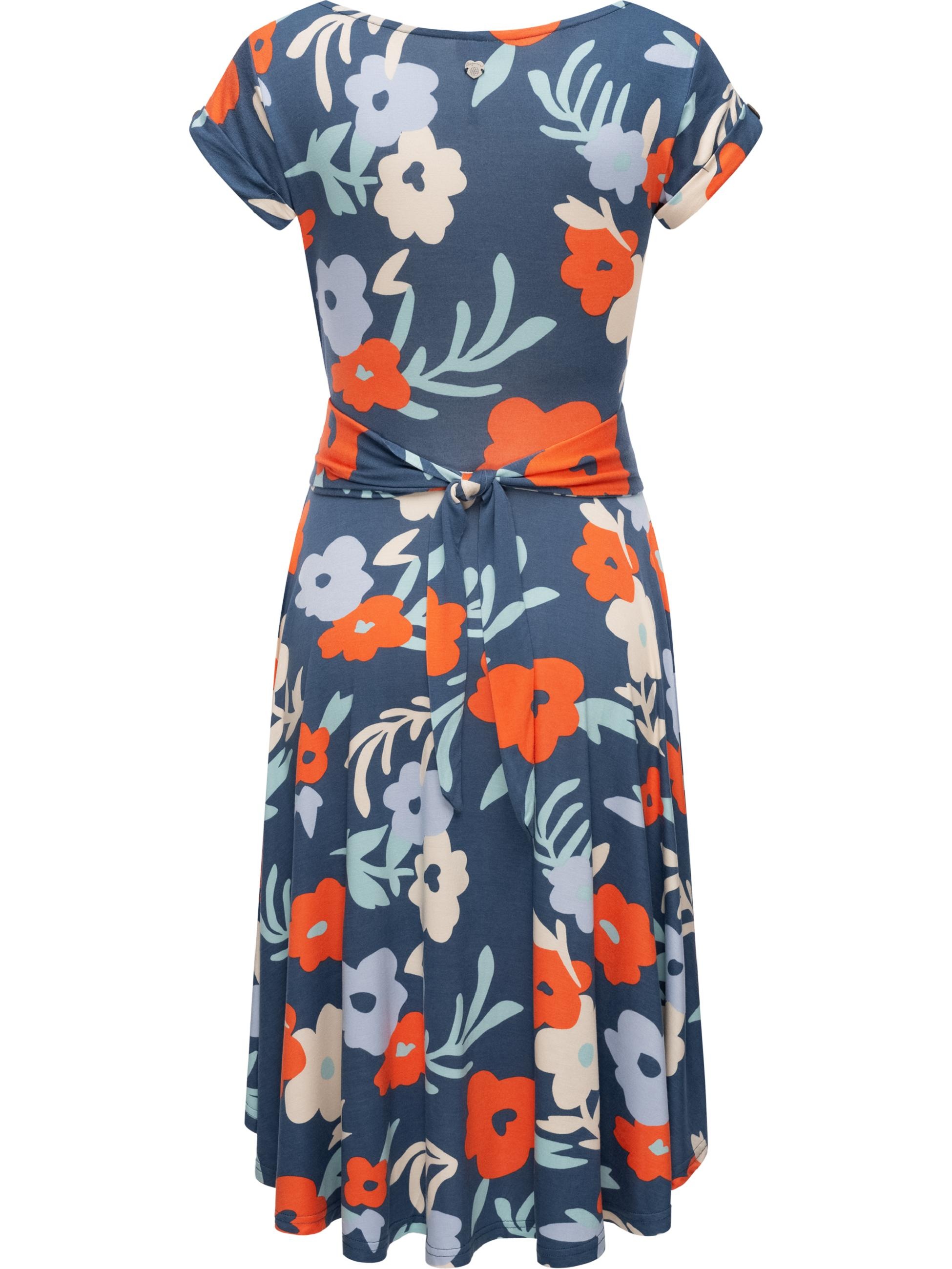 Ragwear Sommerkleid »Sommerkleid Yvone Flowers«, Leichtes Jersey-Kleid mit Taillengürtel
