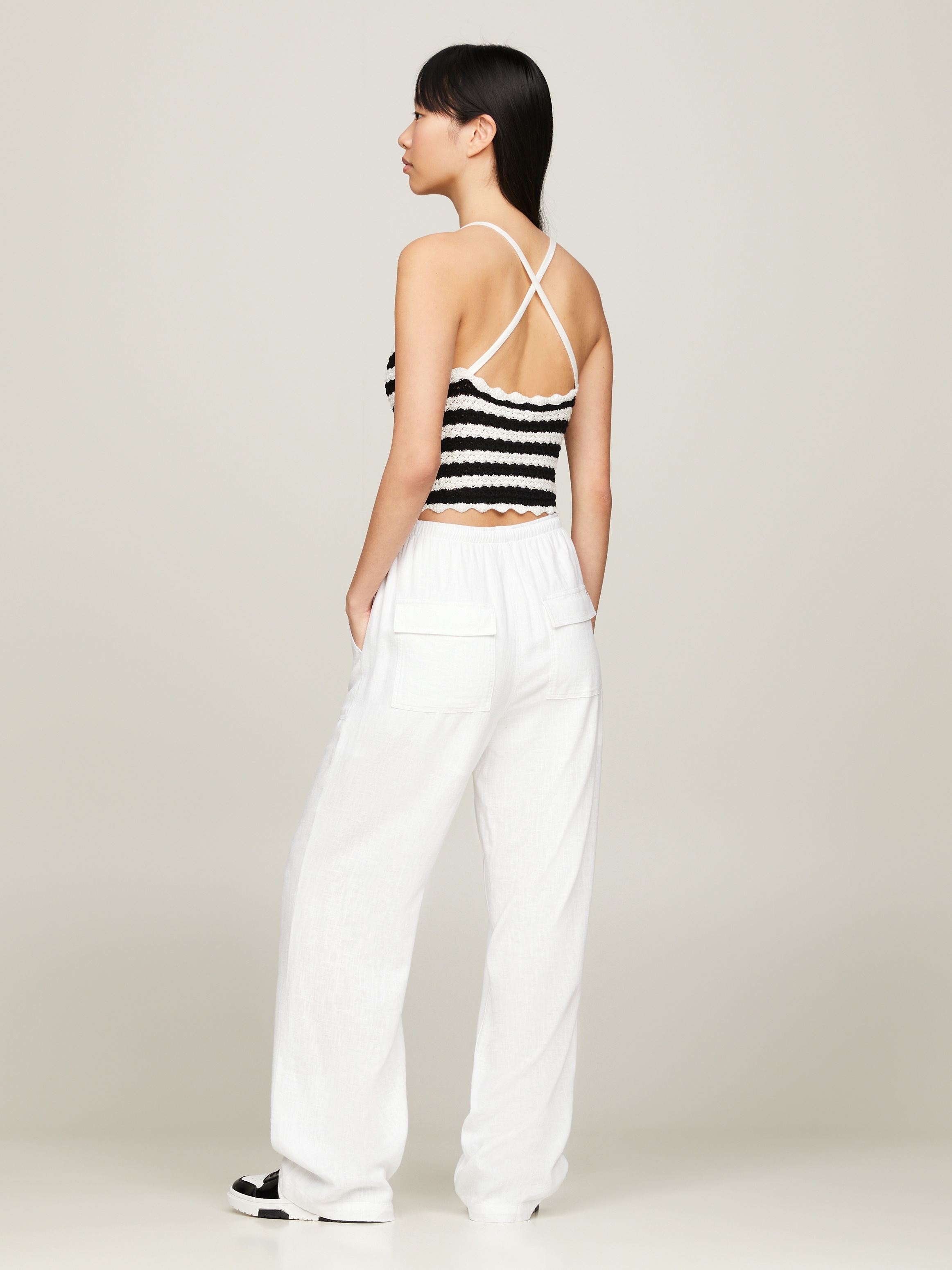 Tommy Jeans Spaghettitop »TJW CROCHET STRIPE TOP«