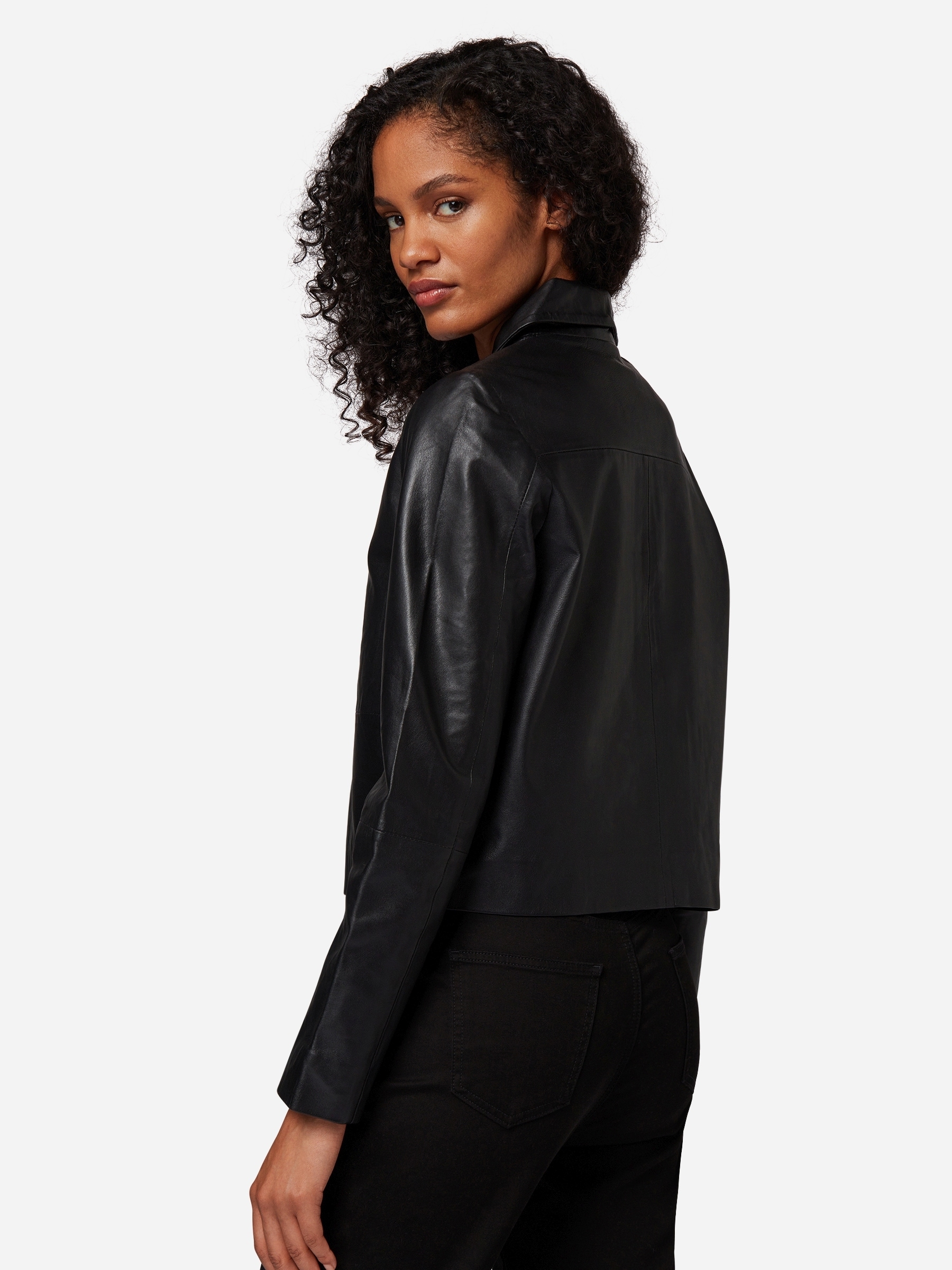 RICANO Bolerojacke »Lederjacke Cecila« ohne Kapuze Handgefertigt aus echtem Leder