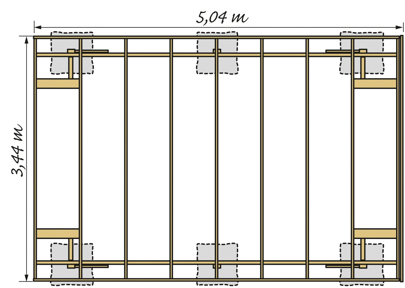 Kiehn-Holz Einzelcarport »KH 300 / KH 301«, 275 cm, weiß, Stahl-Dach, versch. Farben