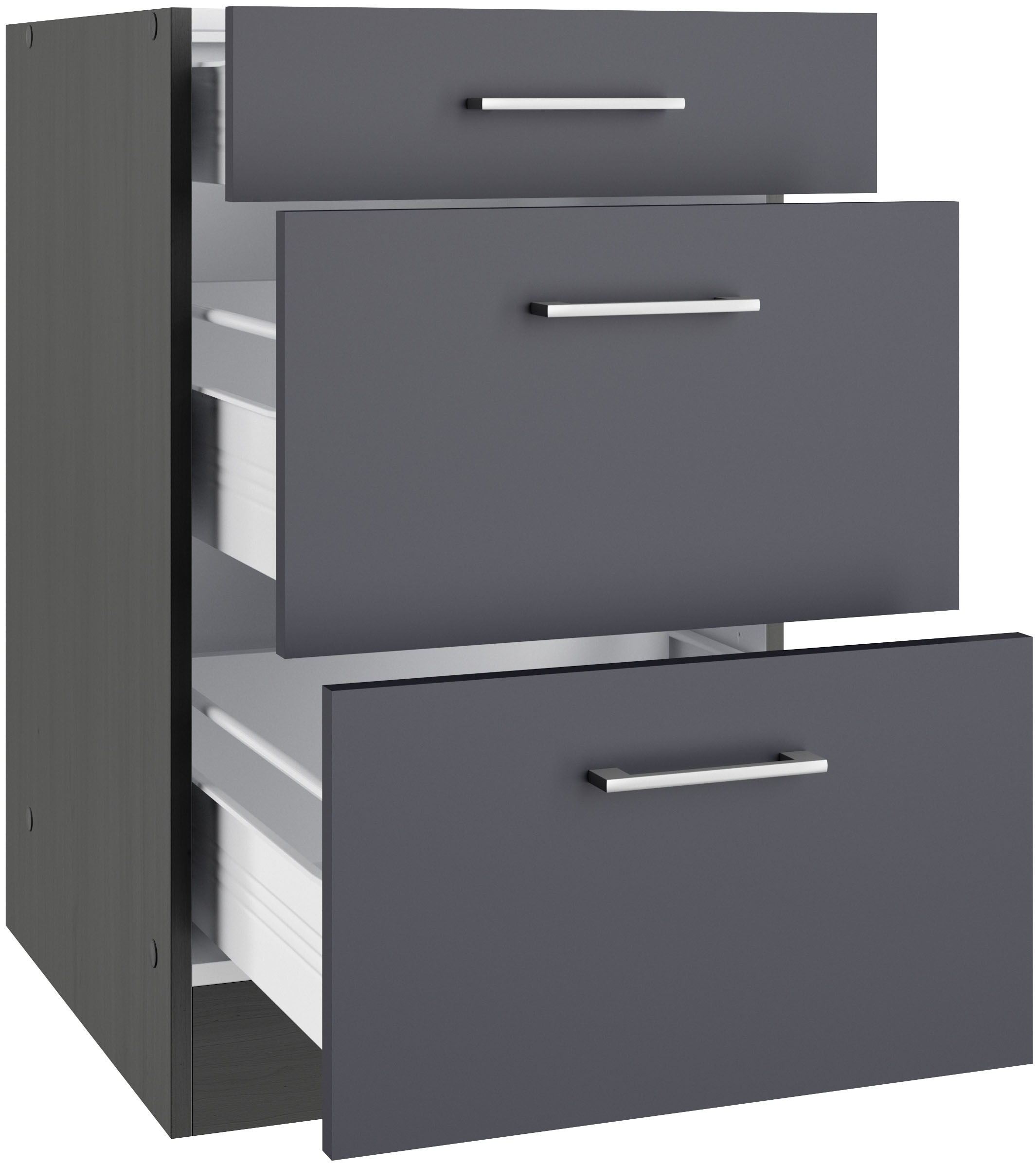 KOCHSTATION Unterschrank »KS-Milan« Auszugschrank 50 cm, matte oder hochglänzende Fronten