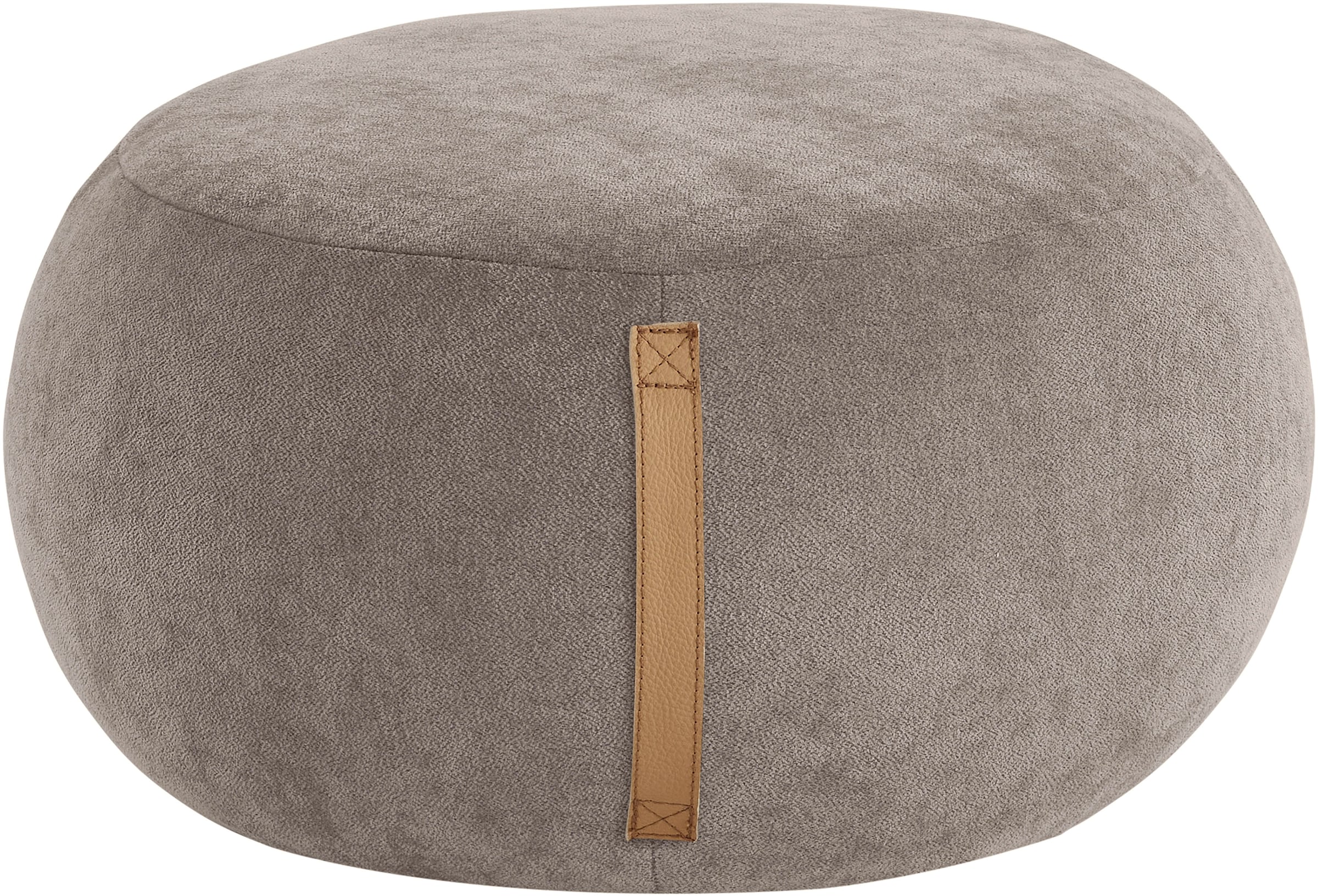s.Oliver Hocker »Finnian, moderner Designhocker mit Lederriemen, softes Design« hochwertig, zum Wohlfühlen in Luxus-Microfaser/Struktur oder in Bouclé