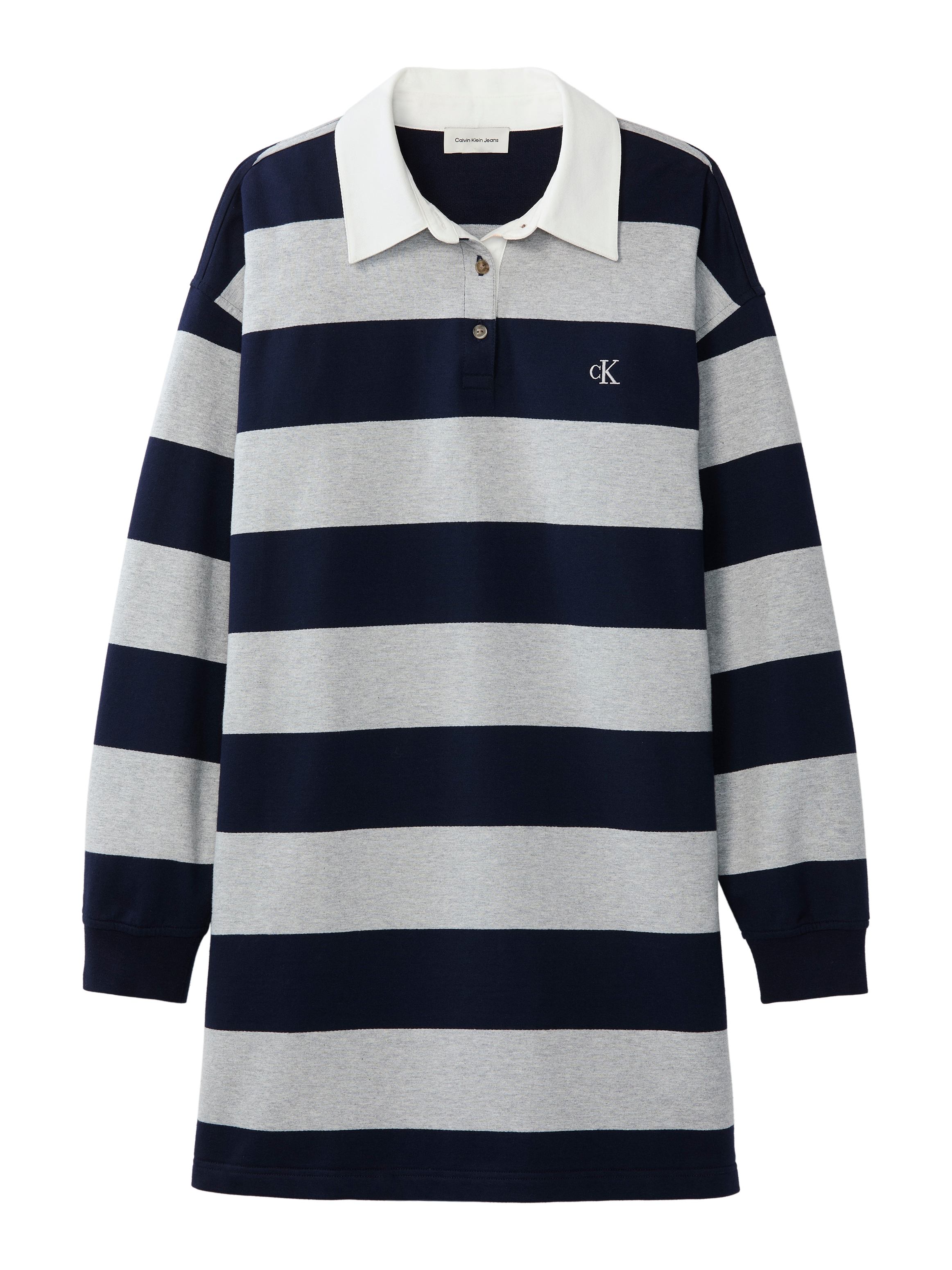 Calvin Klein Jeans Polokleid »VARSITY STRIPE MINI POLO« Ohne Tasche Regular fit mit Polokragen