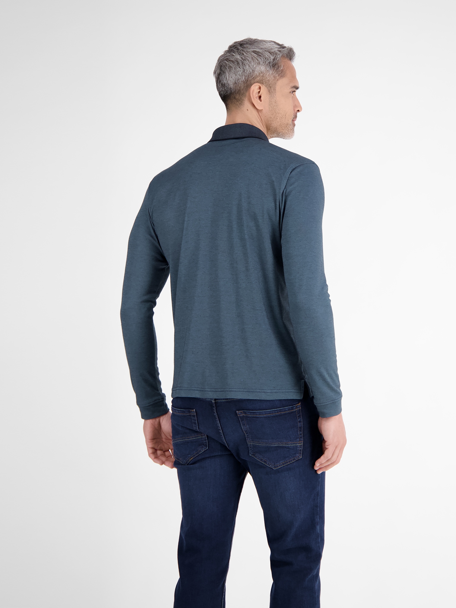 LERROS Langarm-Poloshirt, mit Logo-Stickerei