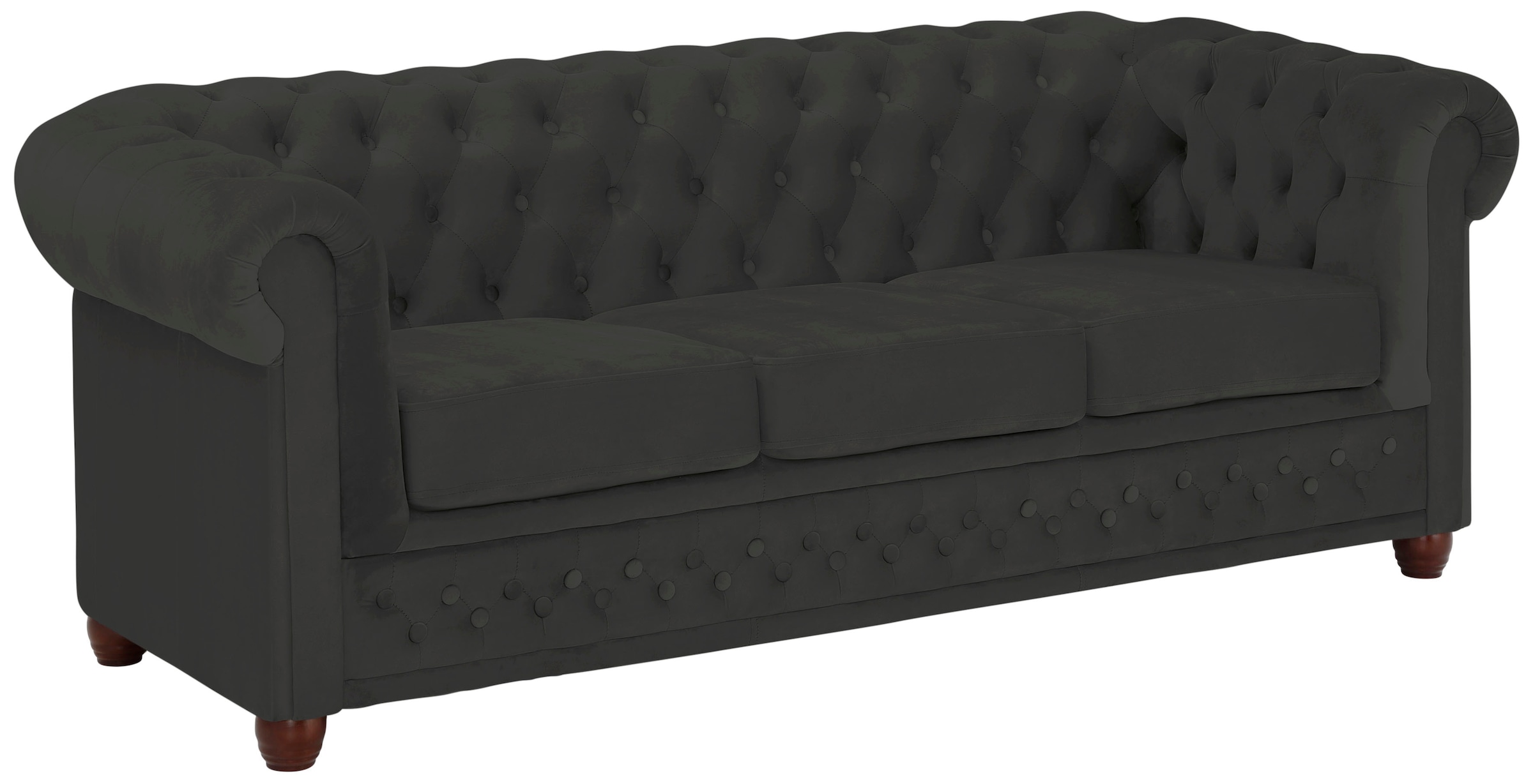 Home affaire Chesterfield-Sofa »New Castle« mit hochwertiger Knopfheftung in Chesterfield-Design, B/T/H: 203/86/72