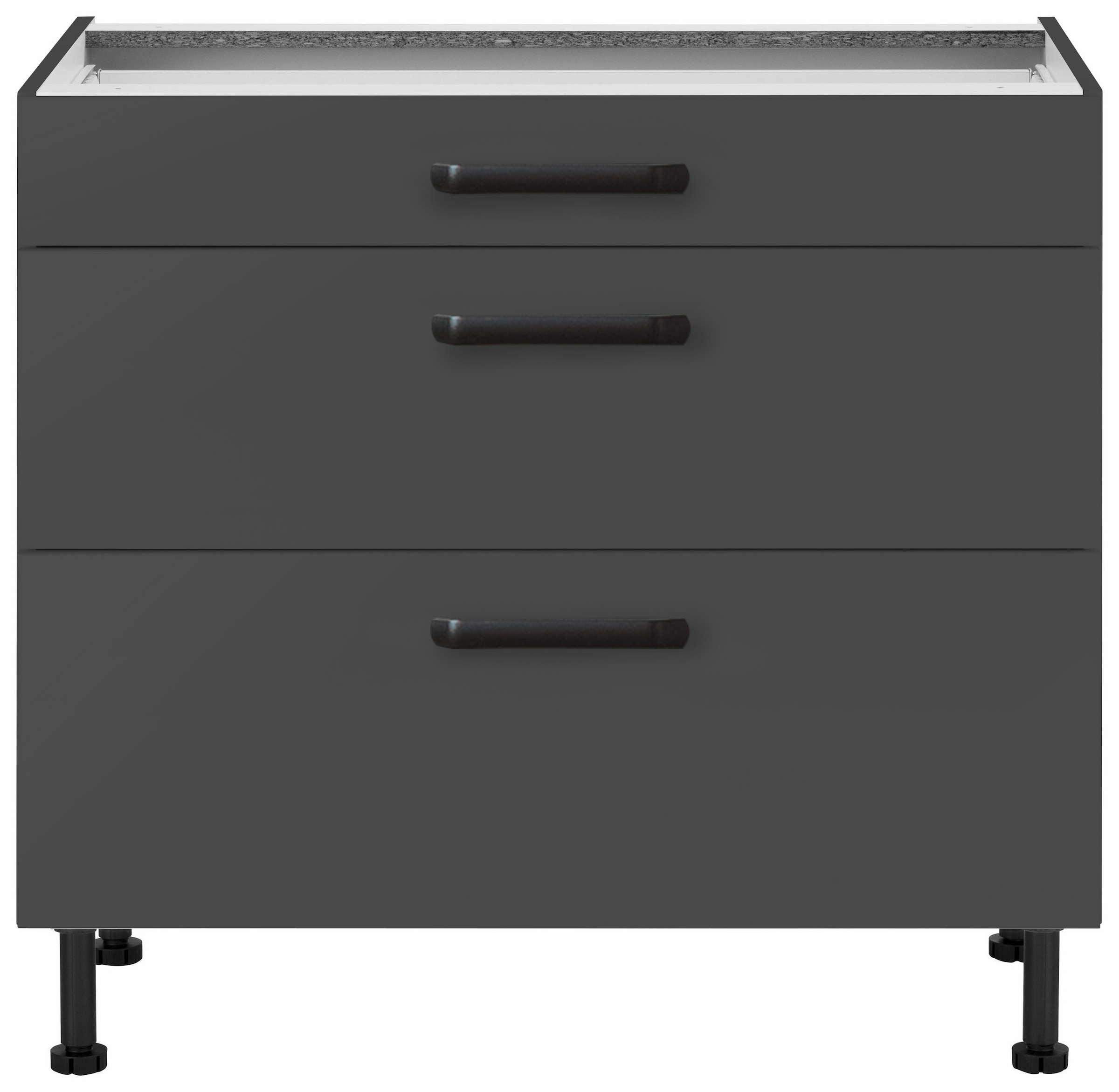 wiho Küchen Unterschrank »Simi«, Soft-Close-Funktion in Schubkästen und Auszügen, verstellbare Füße