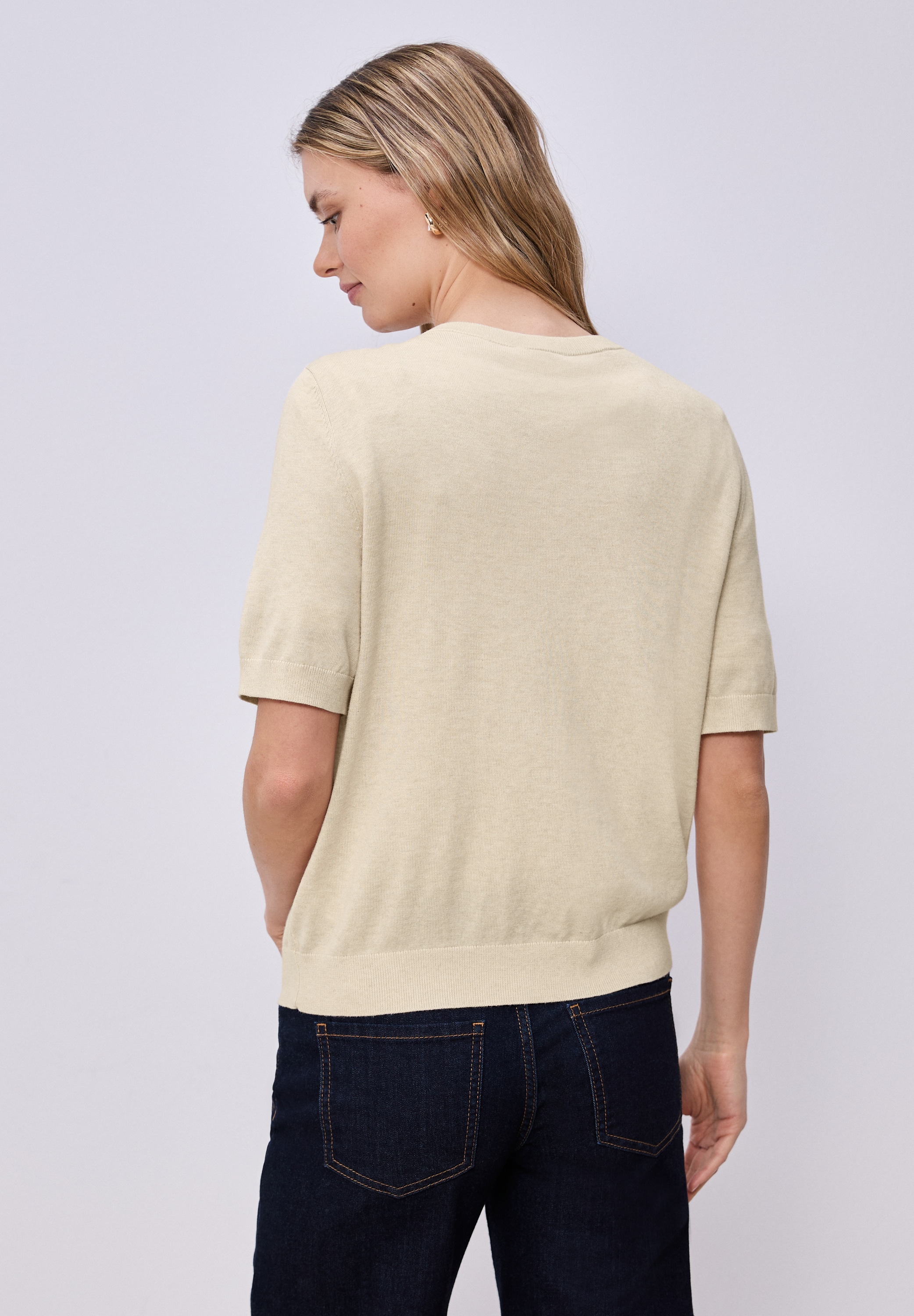 STREET ONE Cardigan Kurzarm-Cardigan mit Rundhals