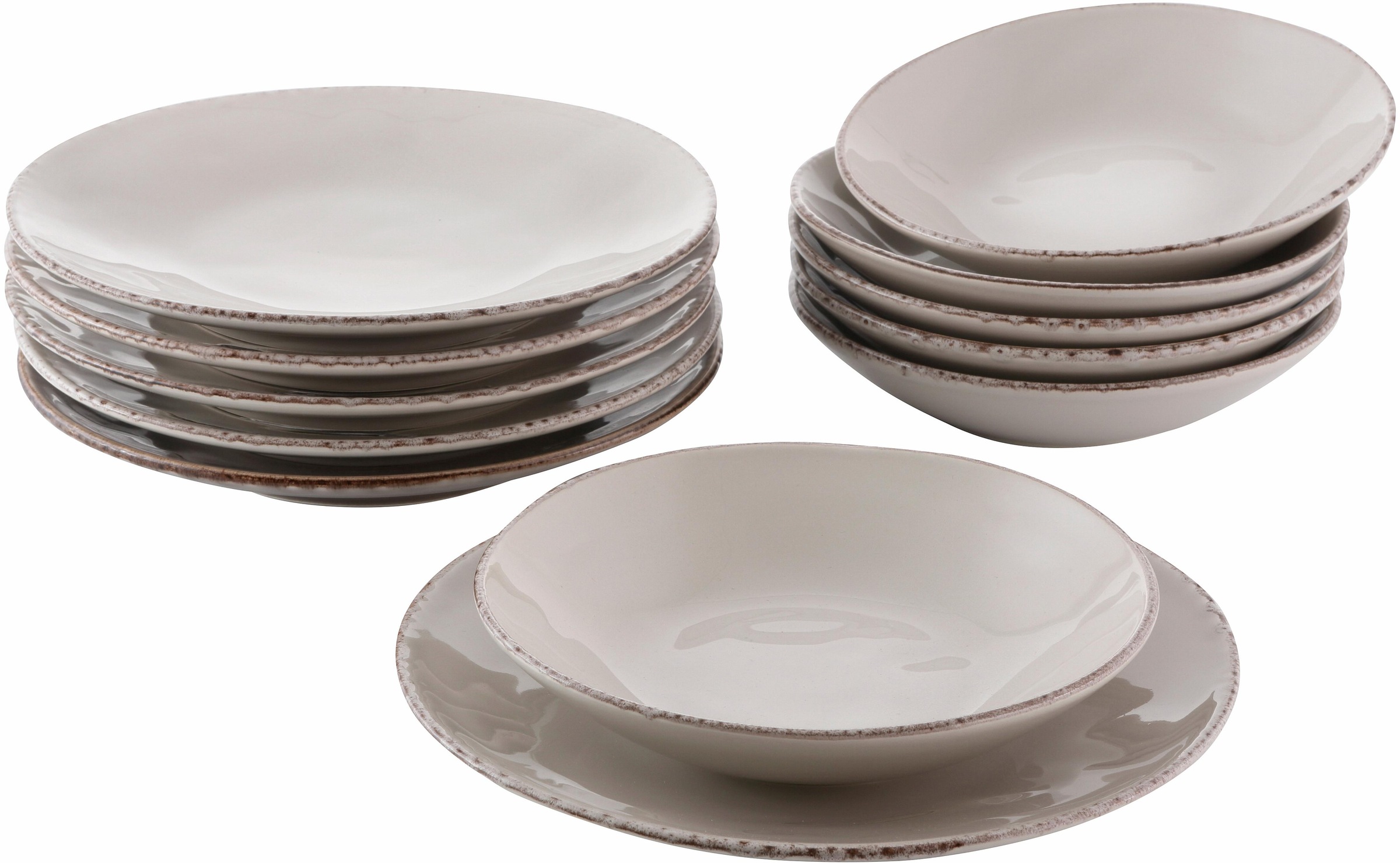 Guido Maria Kretschmer Home&Living Tafelservice »Naturals«, (Set, 12 tlg.), Antik-Look, jedes Stück ein Unikat