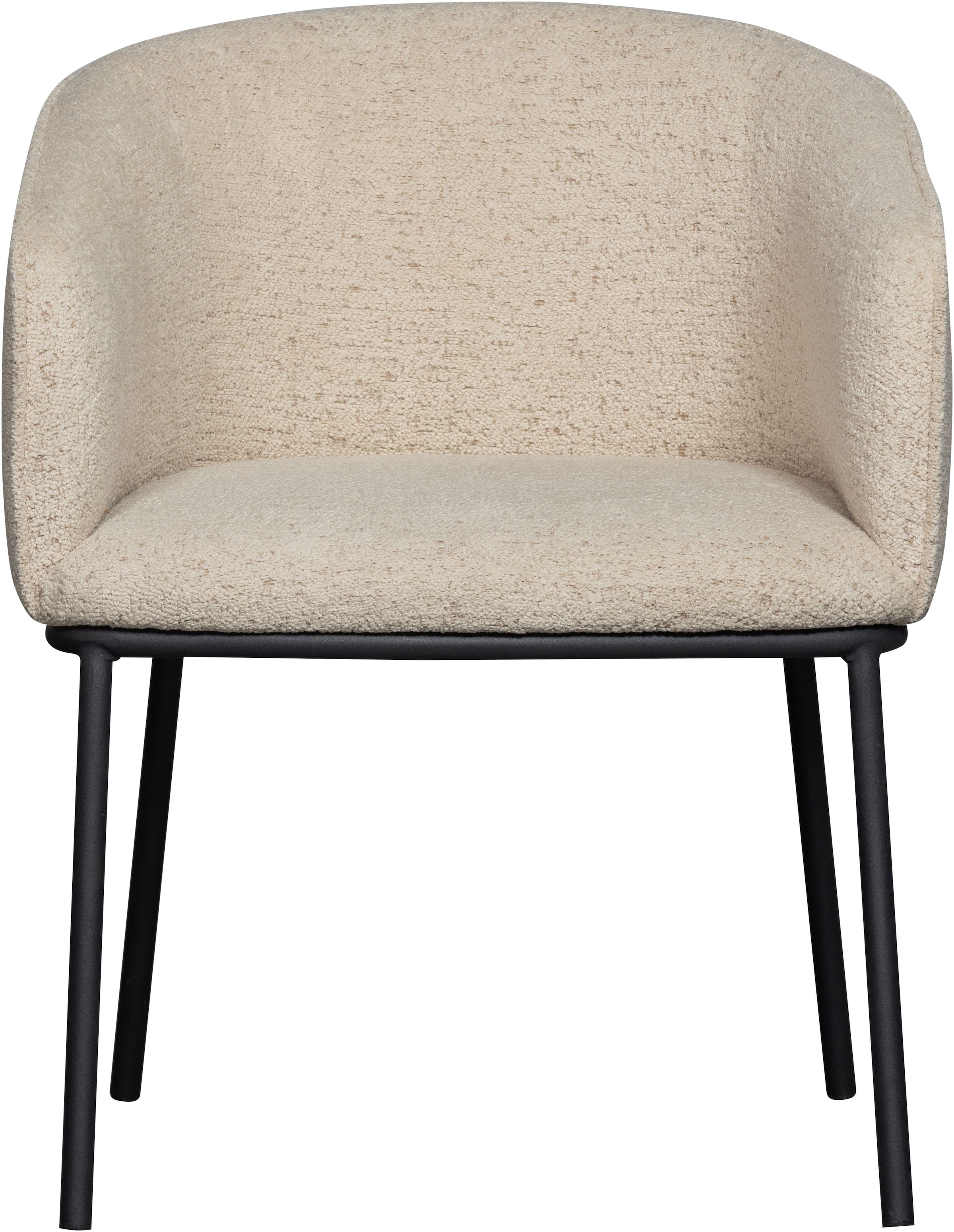 WOOOD Esszimmerstuhl »Leon«, mit Bouclé-Stoff, 4-Fuß-Gestell, H 77 cm x B 61 cm