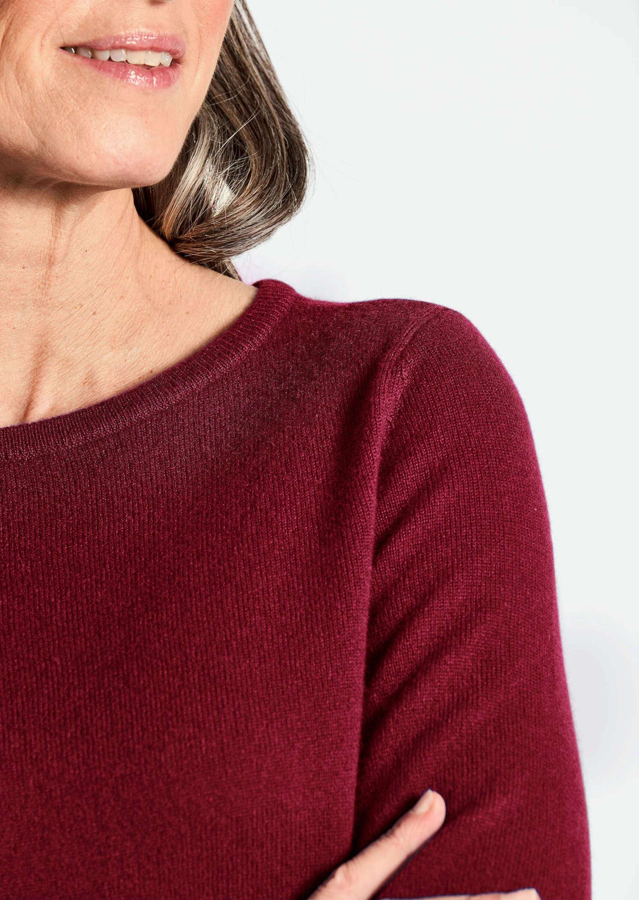GOLDNER Strickpullover »Kaschmirpullover mit U-Boot Ausschnitt«