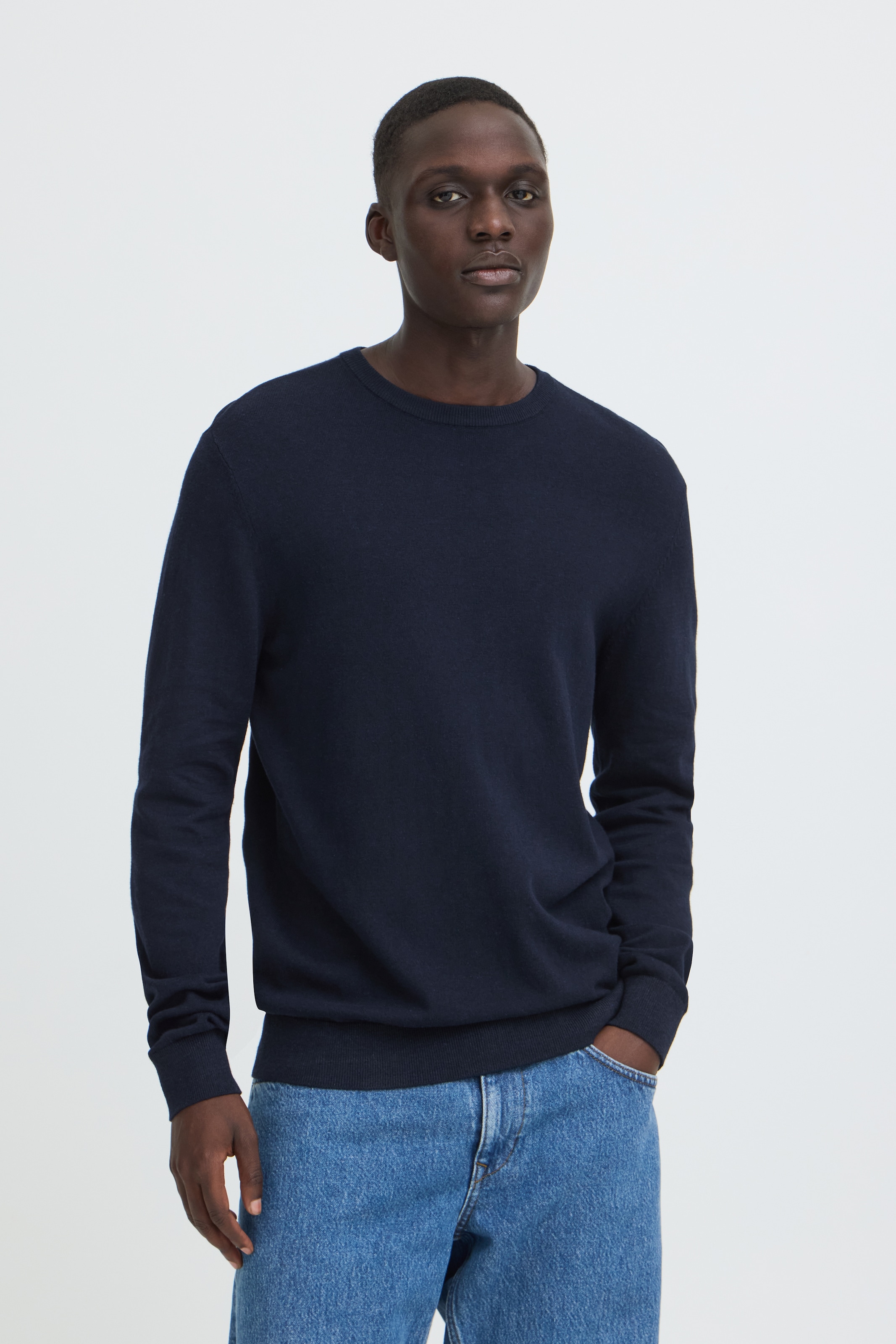 Blend Rundhalspullover »BHBAGGE CREW KNIT« Baumwollmischung, regular fit