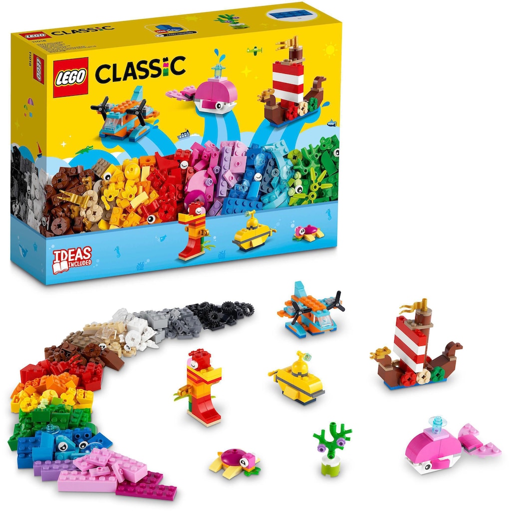 LEGO® Konstruktionsspielsteine »Kreativer Meeresspaß (11018), LEGO® Classic«, (333 St.)