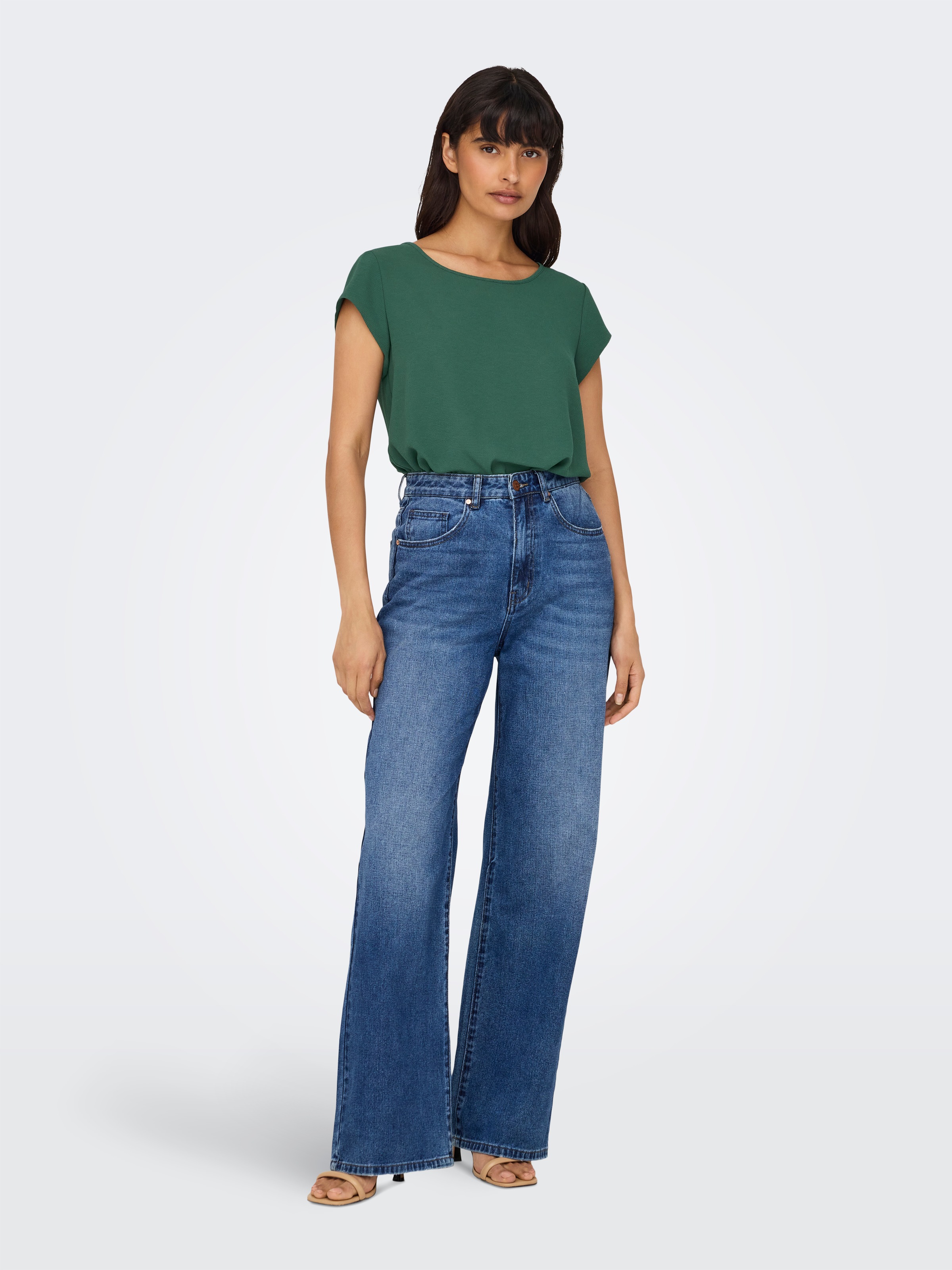 ONLY Kurzarmbluse »ONLVIC S/S SOLID TOP NOOS PTM«