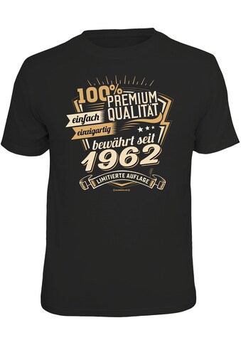 Rahmenlos T-Shirt »Premium 1962«, mit witzigem Frontprint kaufen