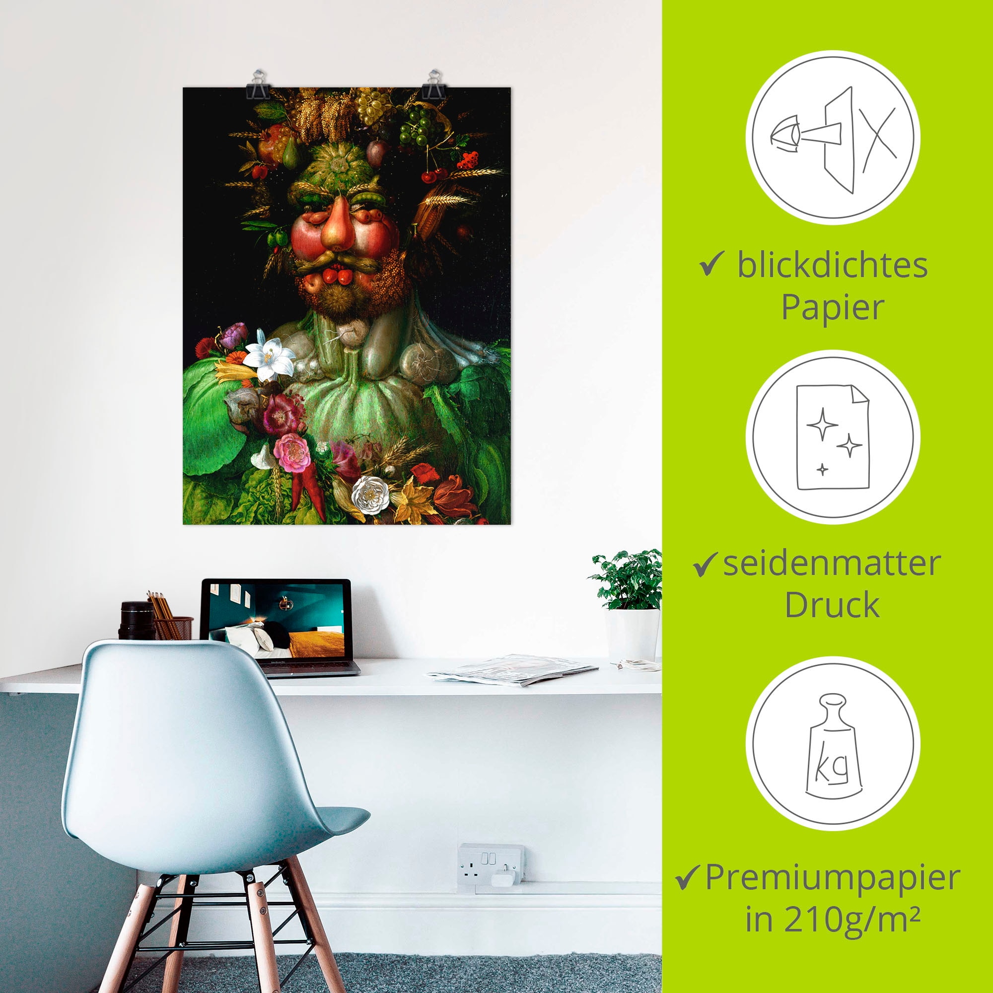 Artland Wandbild »Vertumnus (Kaiser Rudolf II.). 1590«, Porträts, (1 St.), als Leinwandbild, Poster in verschied. Größen