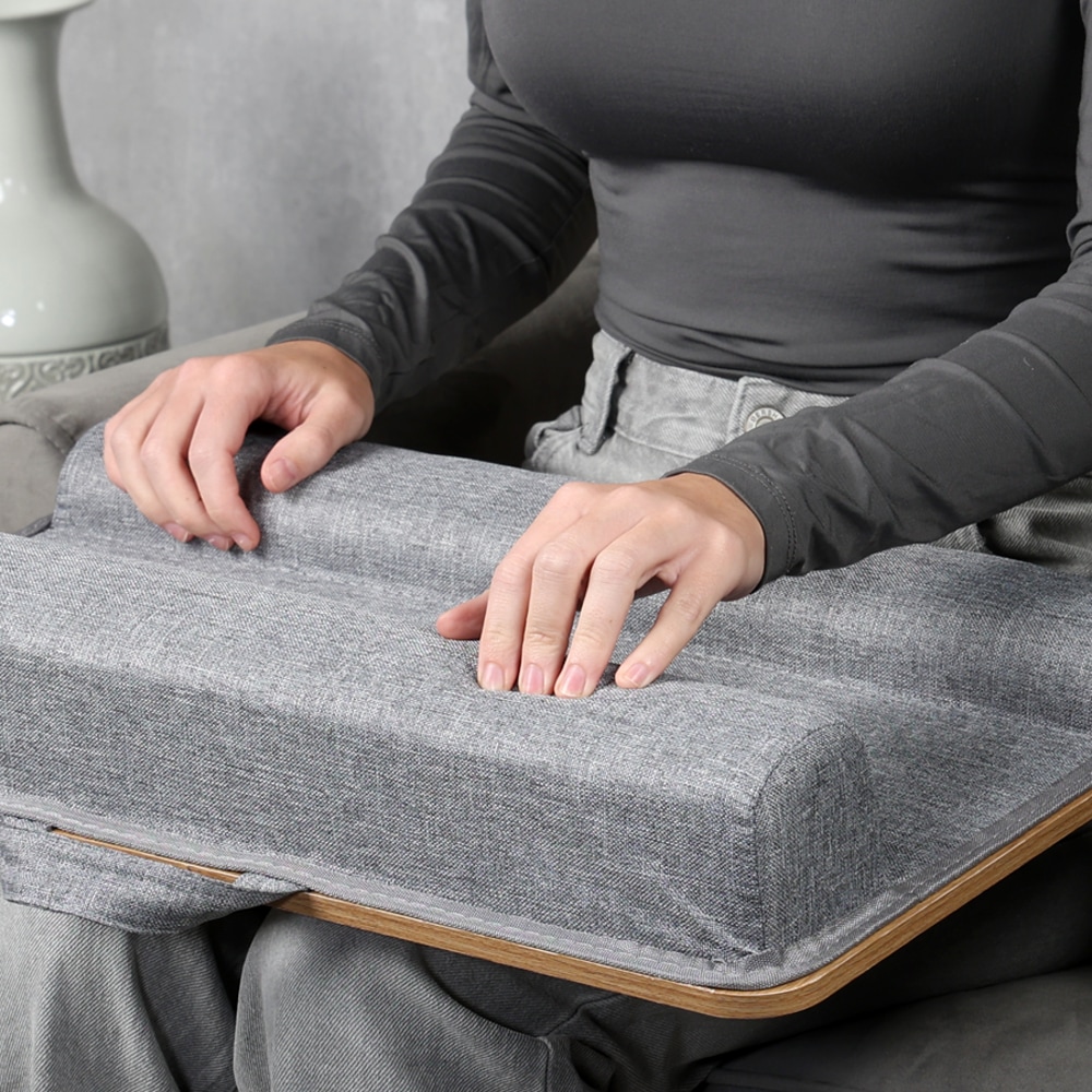 KESPER® Laptop Tablett »Laptop-Knietablett, MDF, FSC« integriertes Mauspad, Handyfach und Stoffgriff