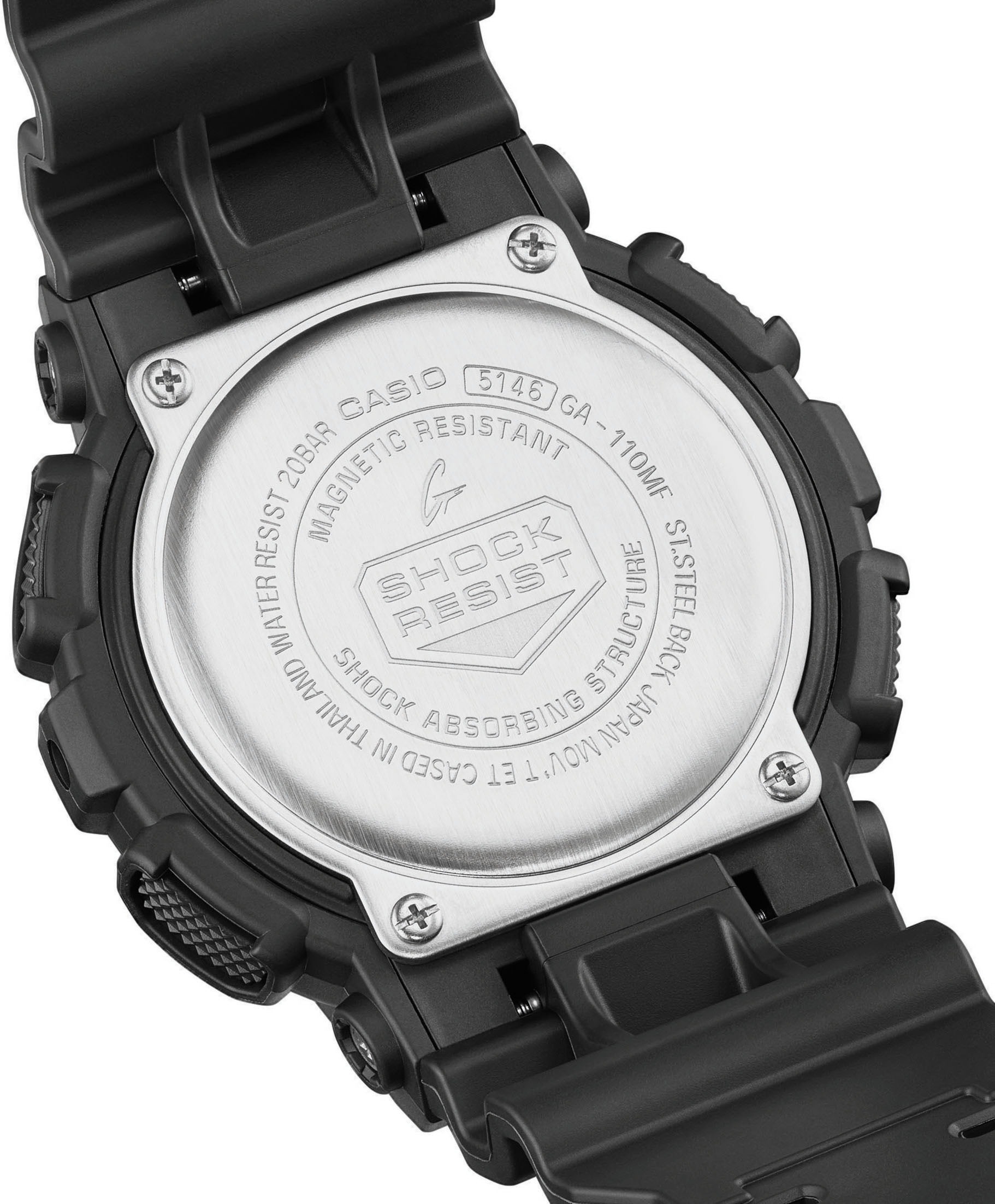 CASIO G-SHOCK Chronograph, Quarzuhr, Armbanduhr,Herrenuhr,digital,bis 20 bar wasserd.Resinarmband
