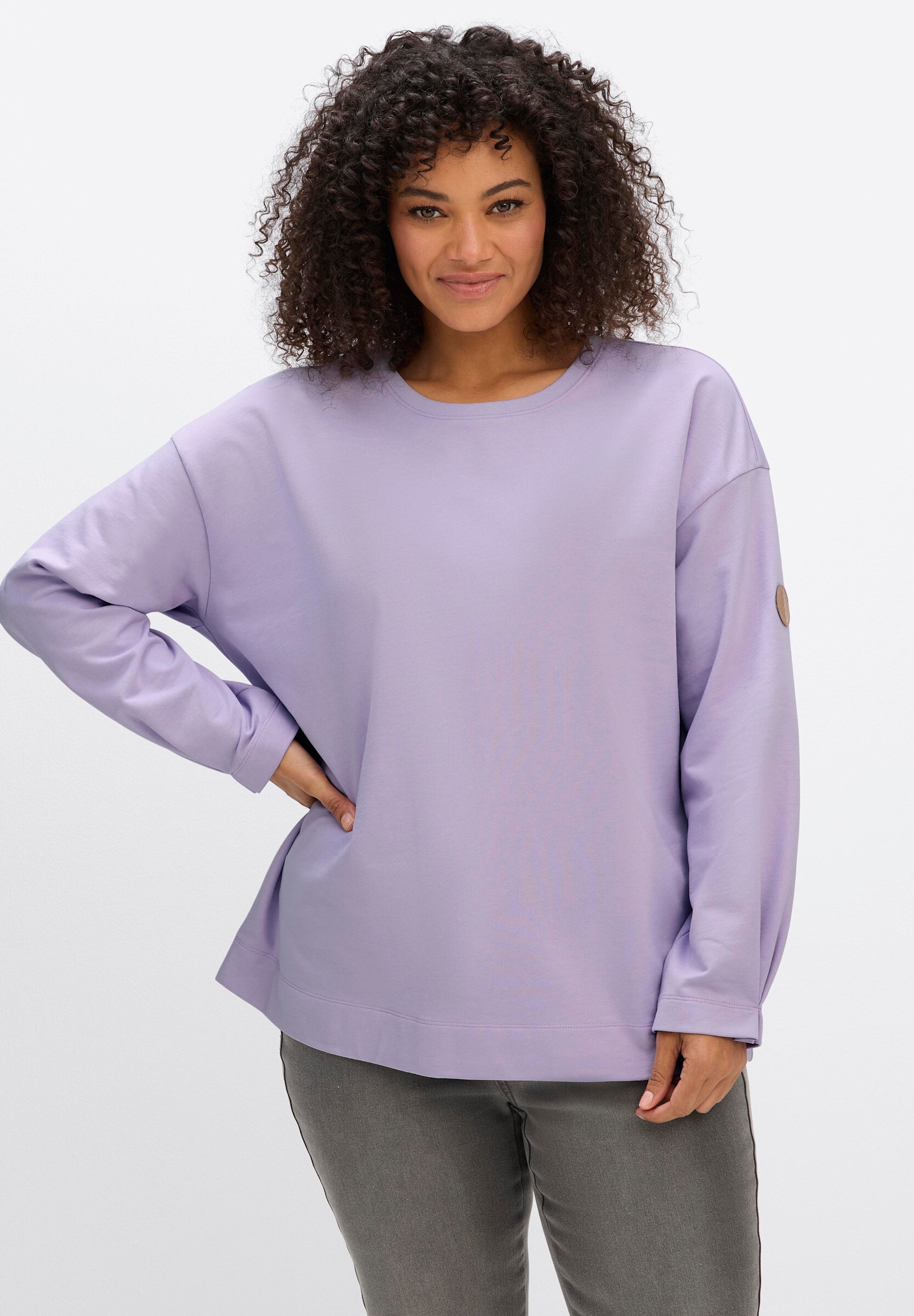 Sheego Sweatshirt »Sweatshirt Sweatshirt in Oversize-Form«
