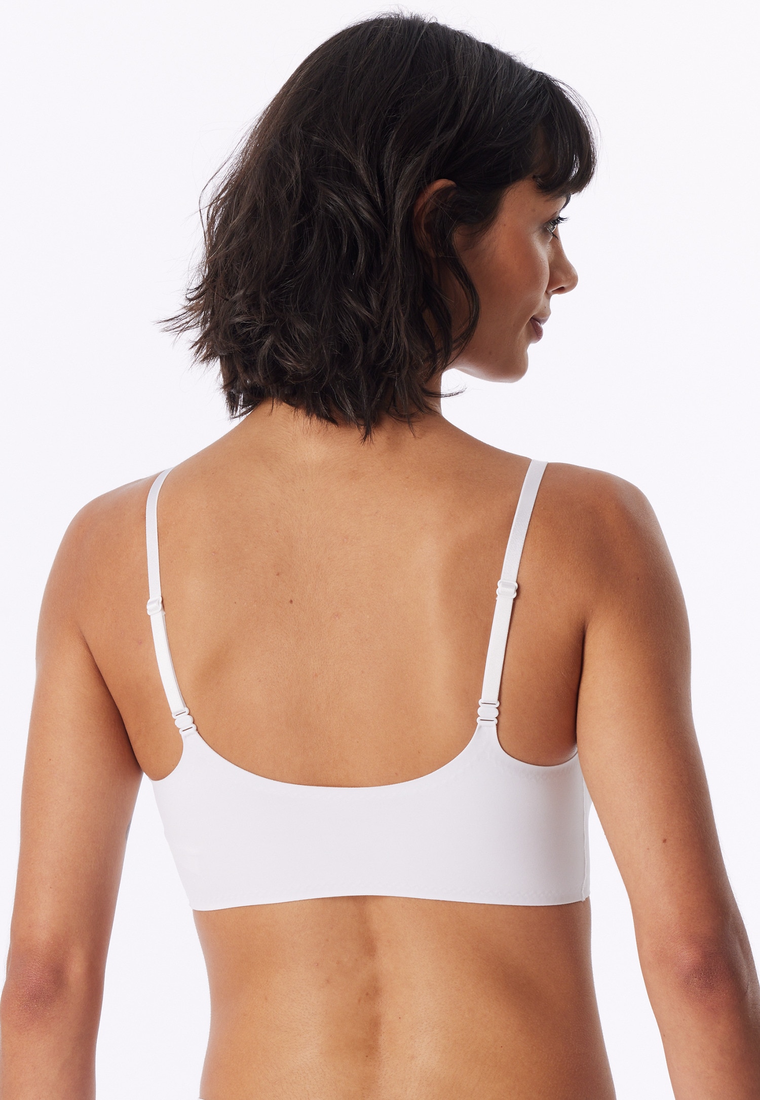 Schiesser Bustier »Invisible Soft« Mikrofaser, herausnehmbare Pads, V-Ausschnitt, Lasercut-Abschlüsse