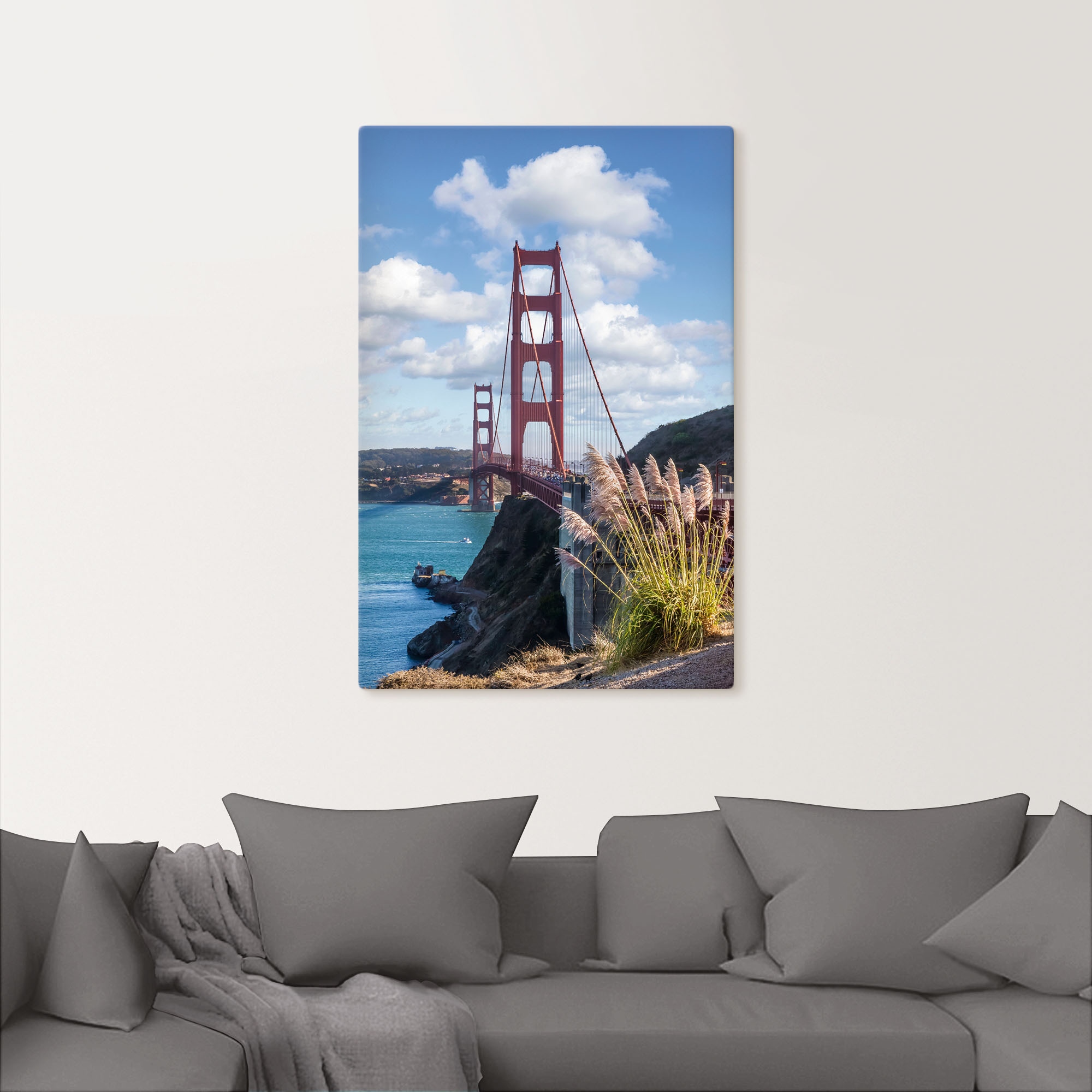 Artland Wandbild »SAN FRANCISCO Golden Gate Bridge«, San Francisco, (1 St.), als Leinwandbild in verschied. Größen