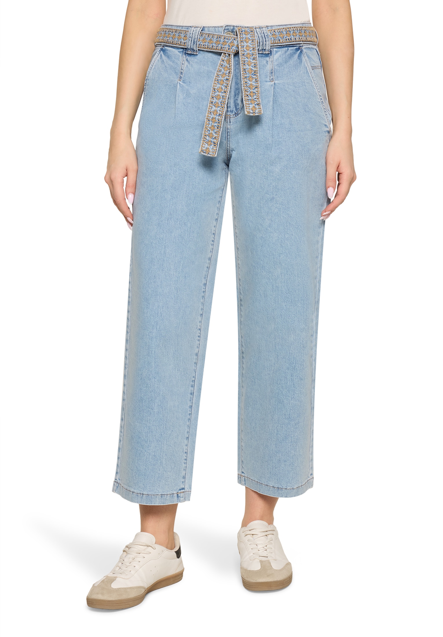 Cartoon Webhose »Sommerjeans mit Stickerei«