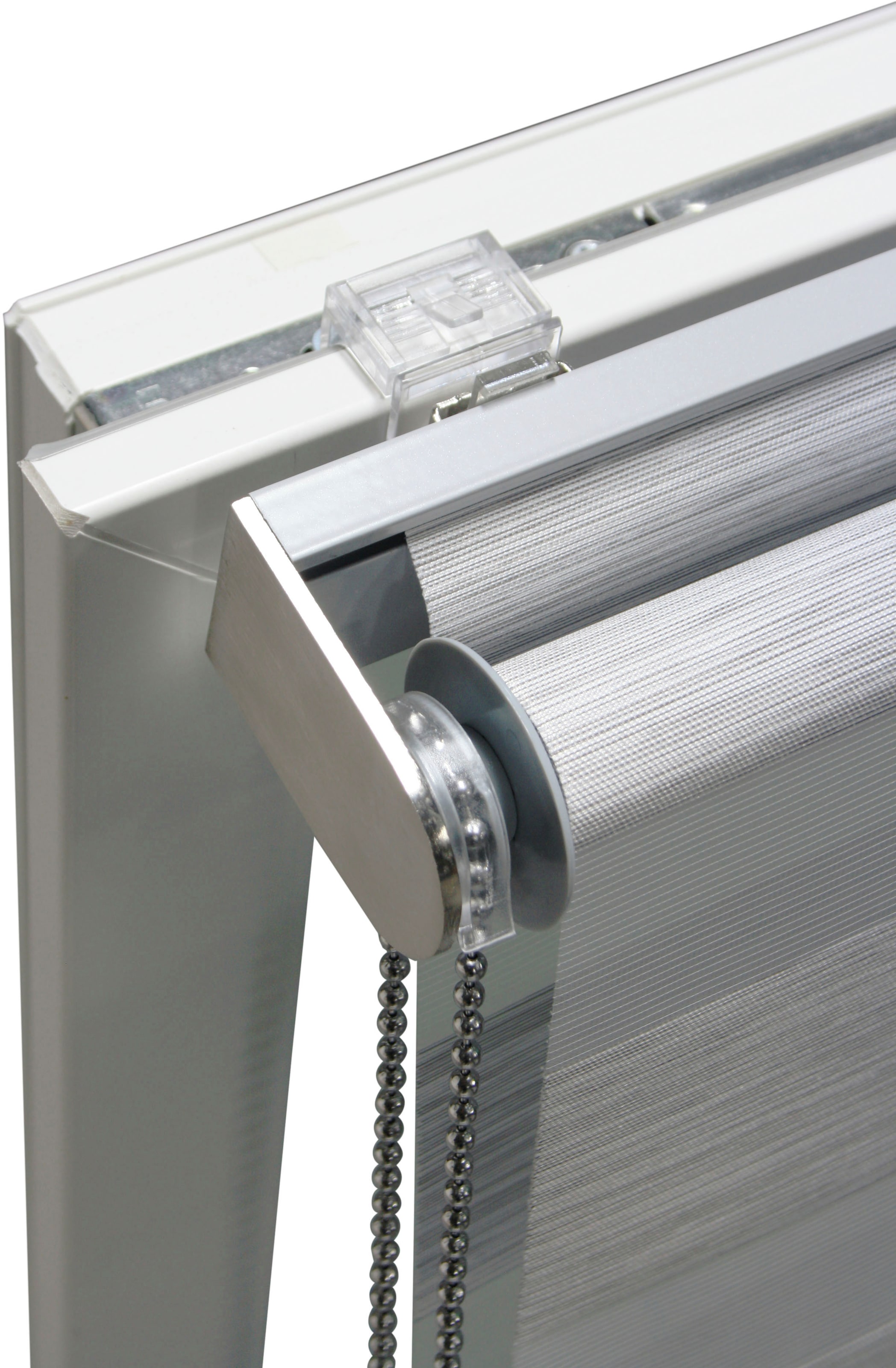 GARDINIA Doppelrollo »Doppelrollo de luxe«, halbtransparent, hochwertiges  Gesamtkonzept mit silbernen Metallkomponenten online bestellen bei OTTO
