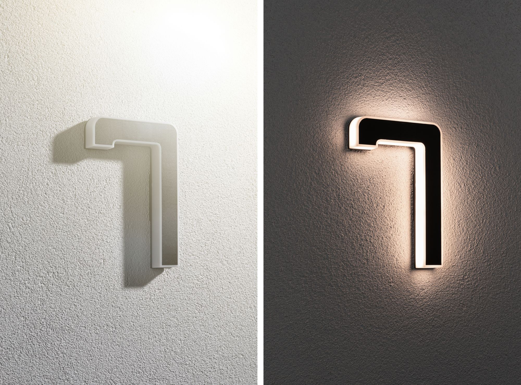 Paulmann LED Außen-Wandleuchte »Solar Hausnummer«, 1 flammig, Leuchtmittel LED-Modul | LED fest integriert, LED-Modul, Hausnummern, Buchstaben wählbar, Akku wechselbar