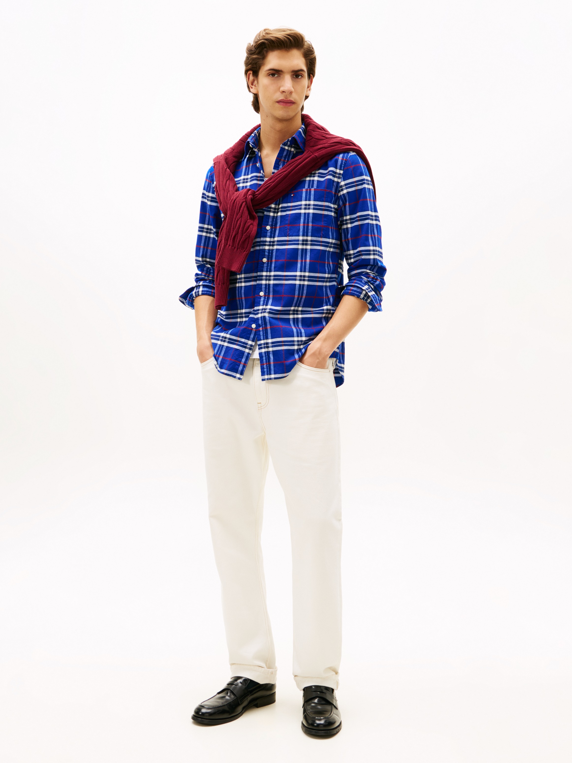 Tommy Hilfiger Langarmhemd »BRUSHED OXFORD CHECK« regular fit, kariert, Button-down-Kragen