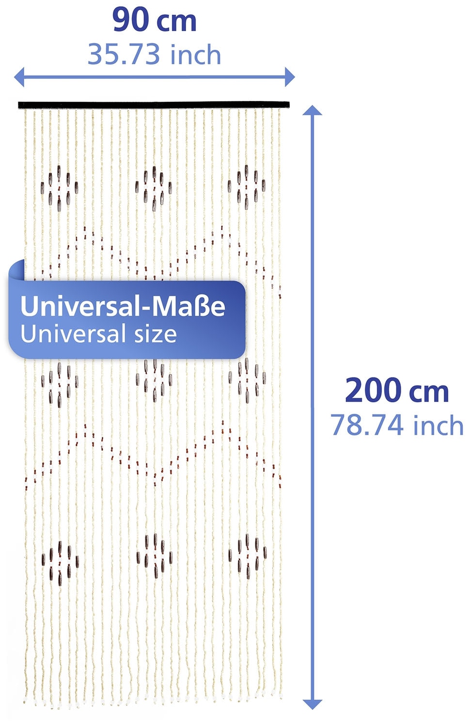 Maximex Insektenschutz-Vorhang »Türvorhang - Holzperlen« 1 Stk. tlg. Insekten- und Sichtschutz aus Bambus, für Balkon oder Terrasse