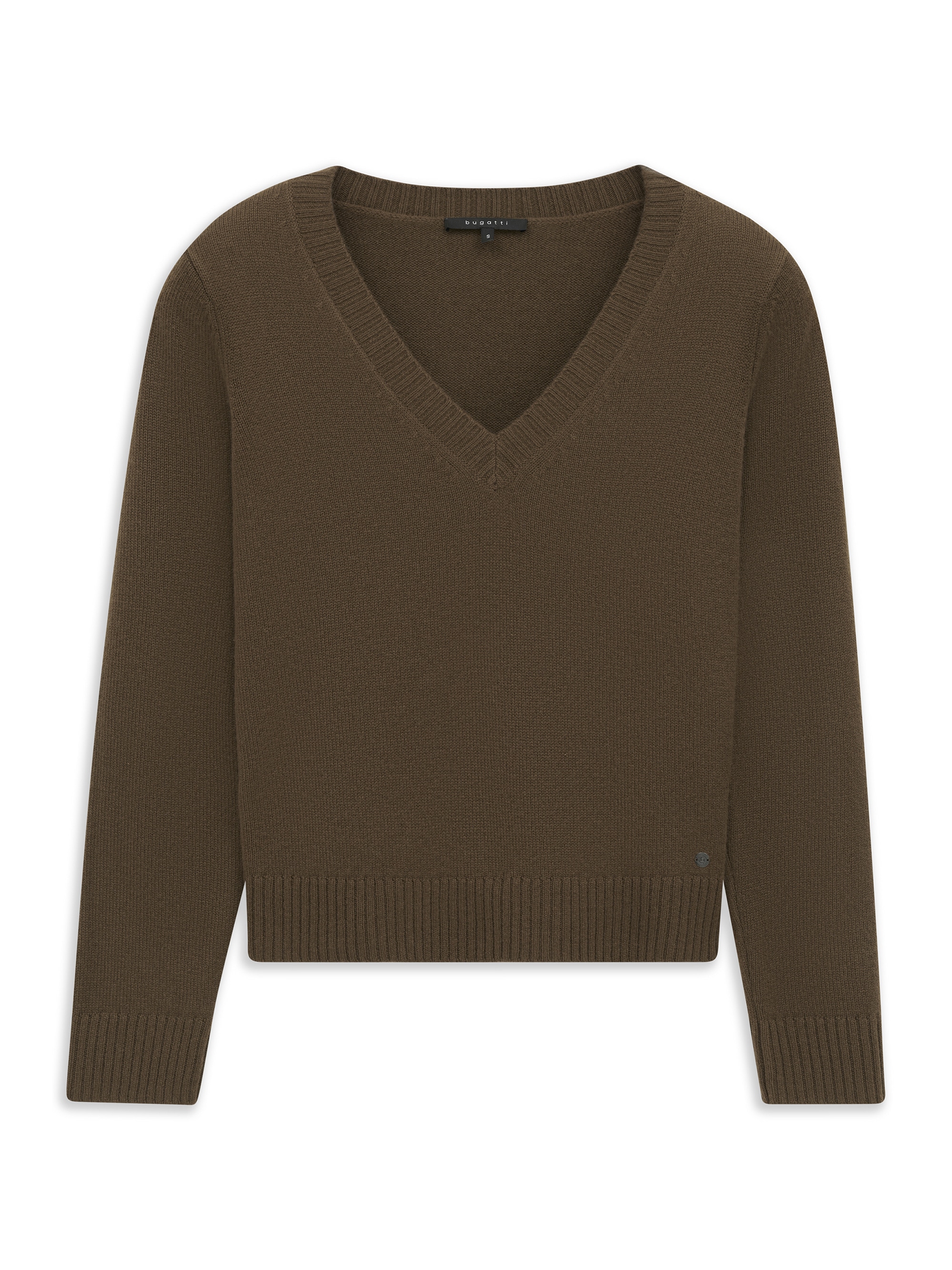 bugatti V-Ausschnitt-Pullover »Regular Fit« Kaschmir V-Ausschnitt