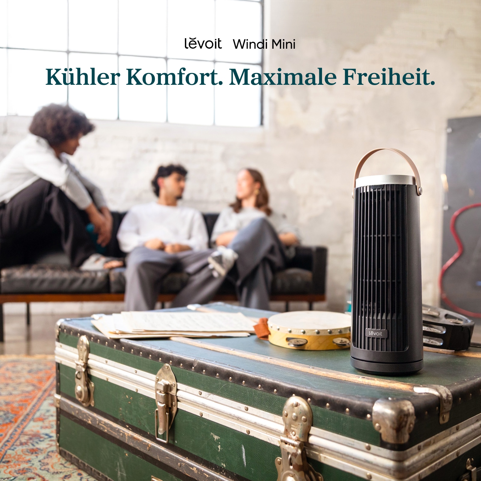 Levoit Turmventilator »LTF-F132-BEUR, mit Timerfunktion« 10 cm Durchmesser kompakt, kraftvoll und sehr leise